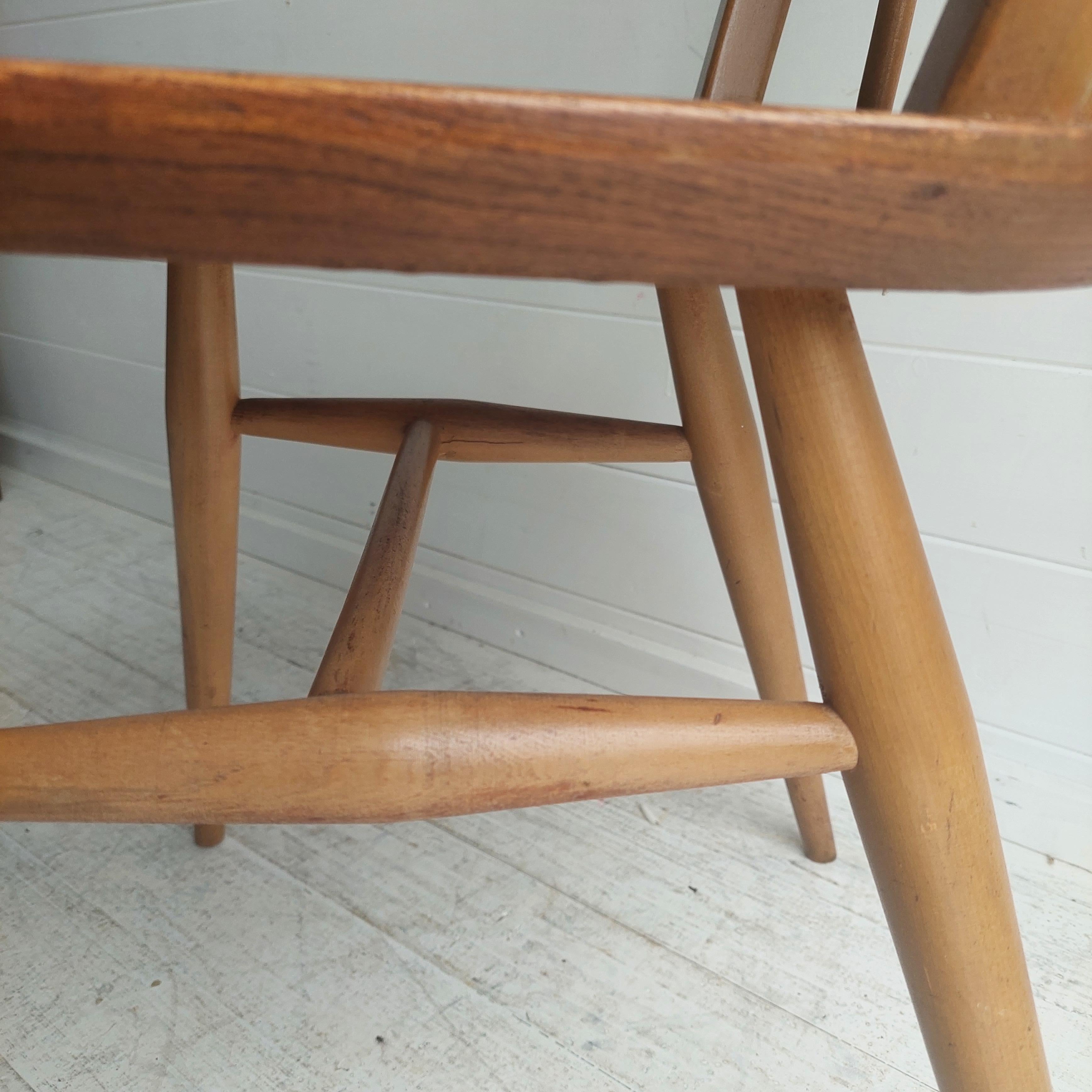 Mid Century  Ercol  Hoop Backed Dining Chair Model 400, 1960's 8