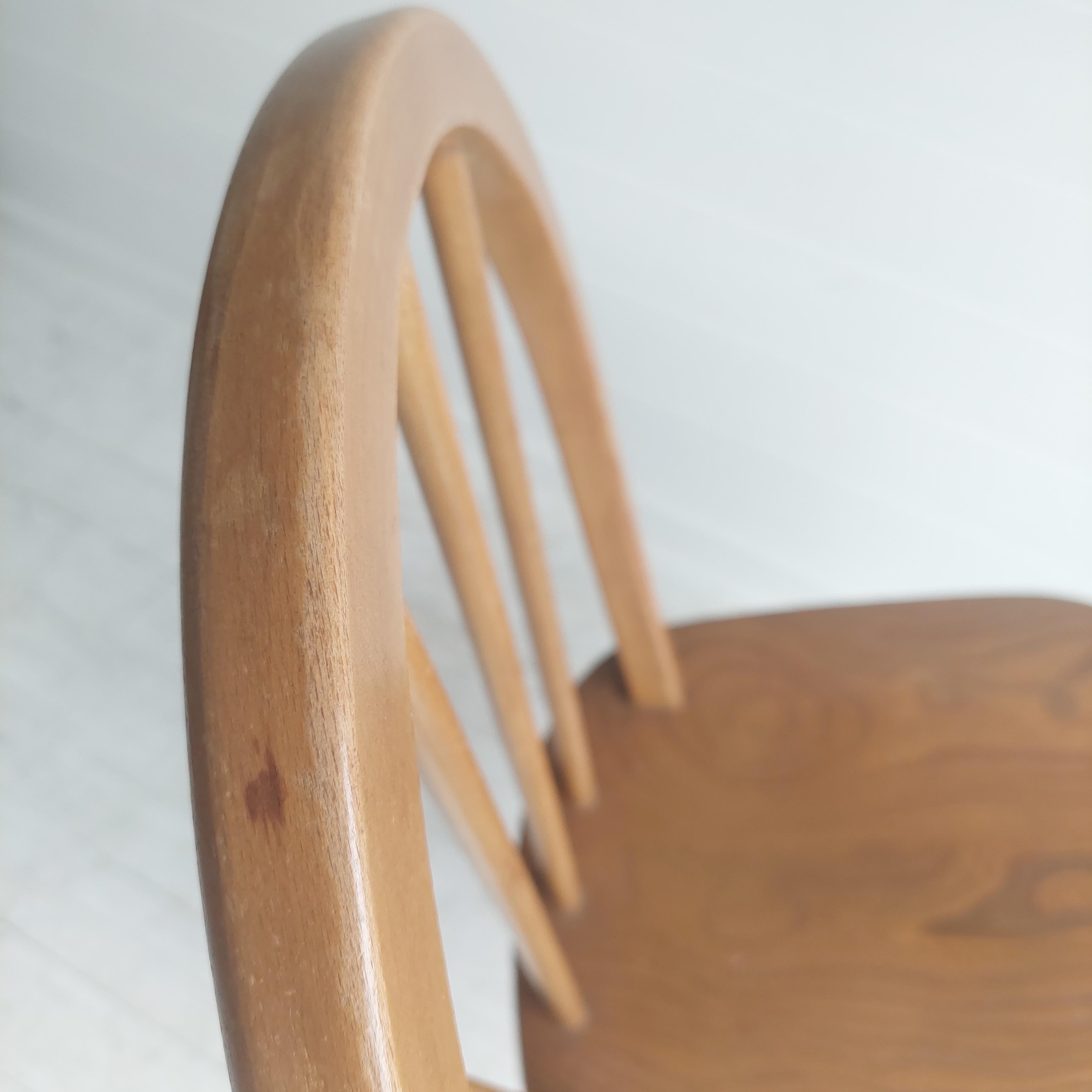 Mid Century  Ercol  Hoop Backed Dining Chair Model 400, 1960's 9