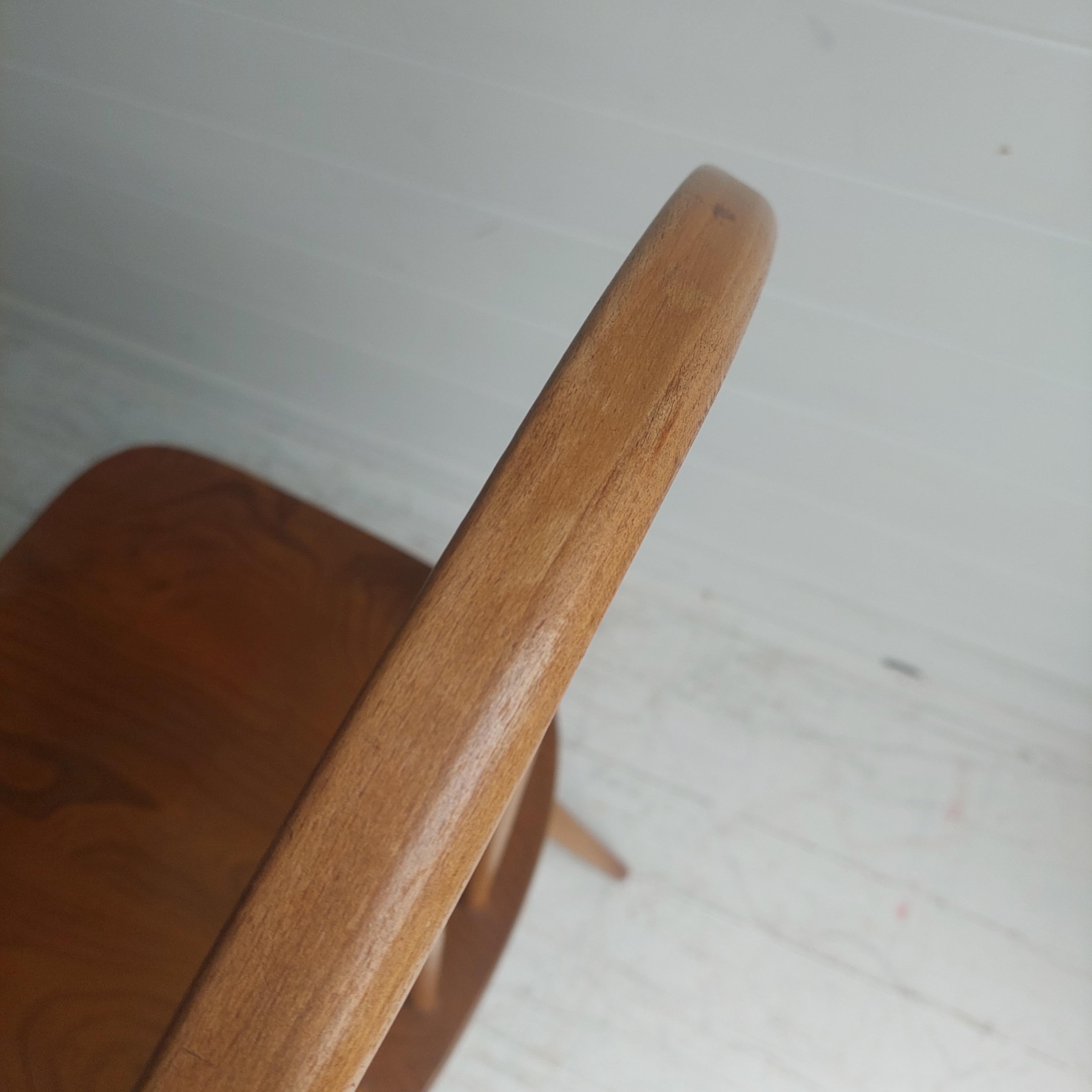 Mid Century  Ercol  Hoop Backed Dining Chair Model 400, 1960's 10