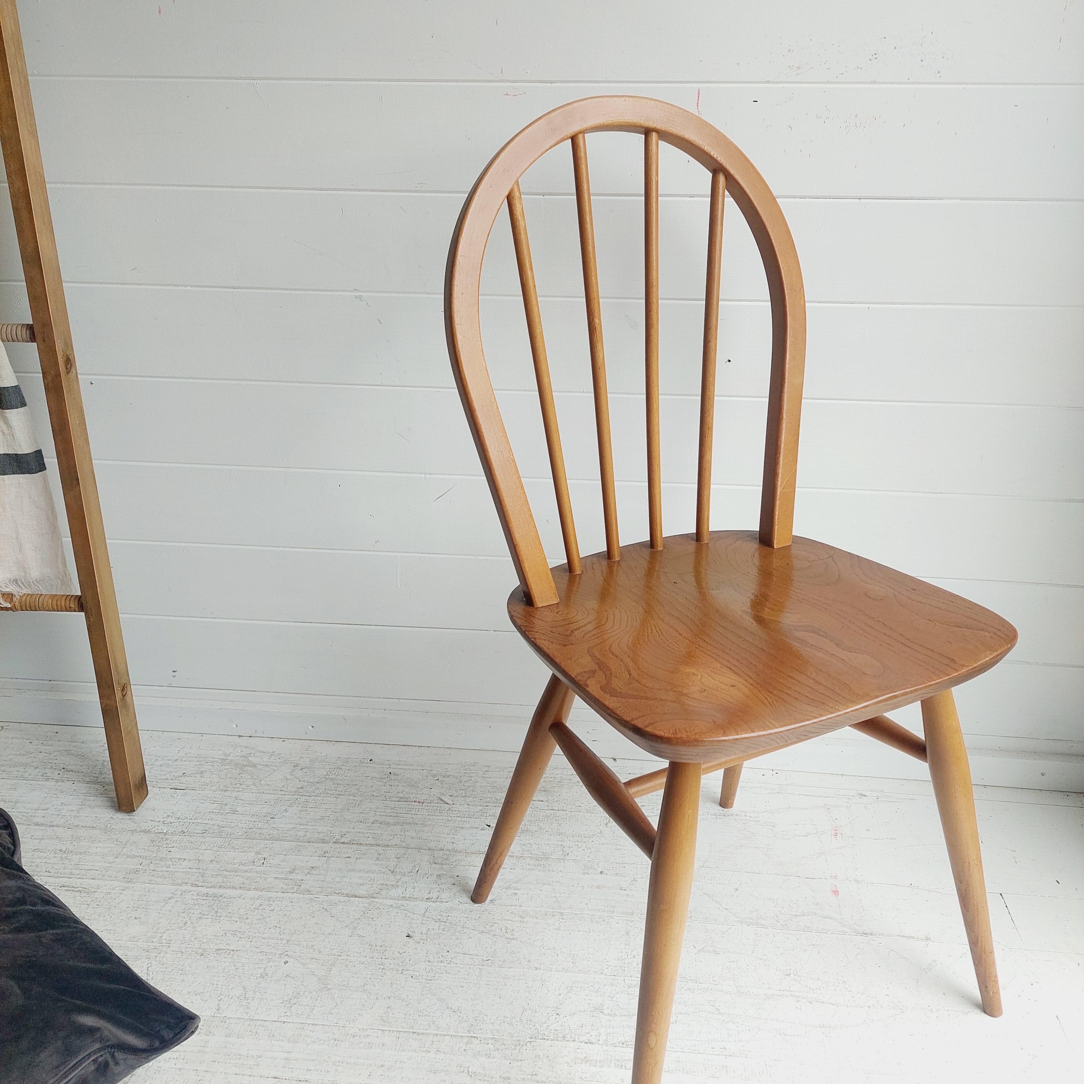 Mid-Century Modern Mid Century  Ercol  Hoop Backed Dining Chair Model 400, 1960's