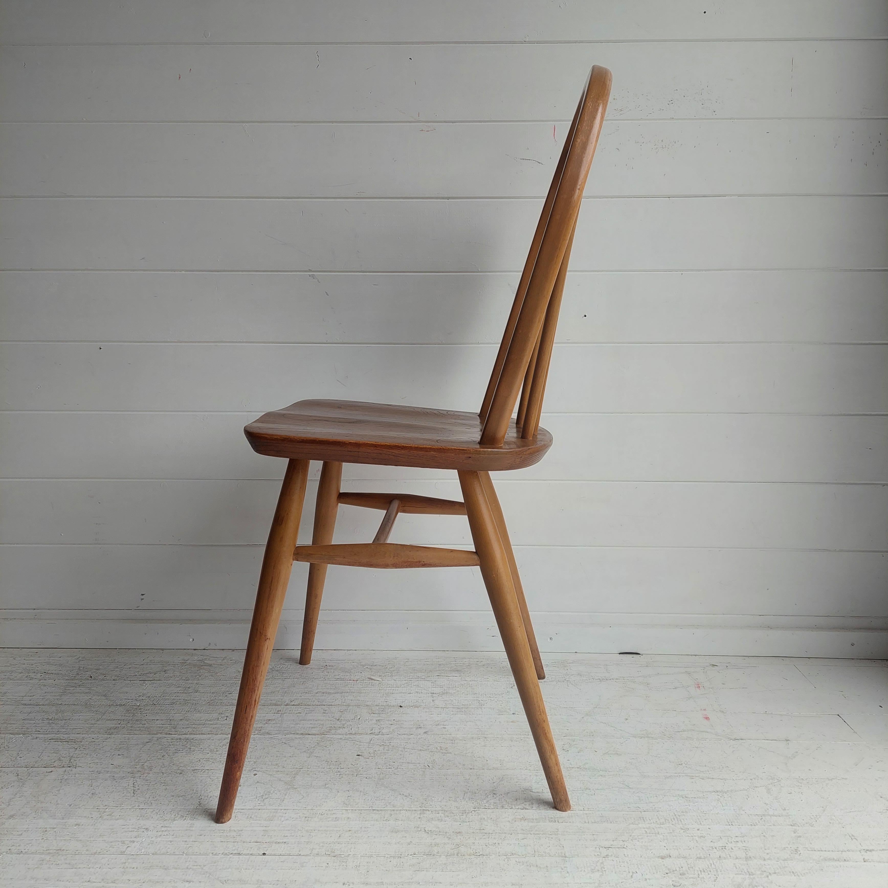 20th Century Mid Century  Ercol  Hoop Backed Dining Chair Model 400, 1960's