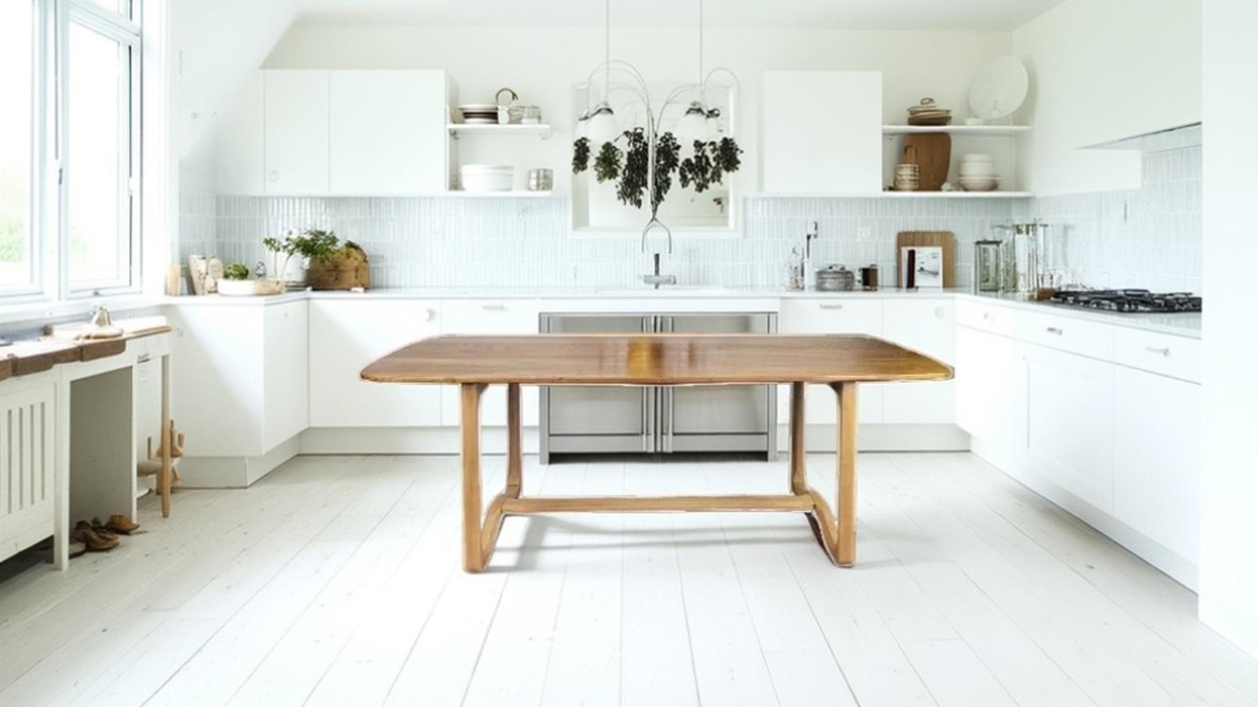 Mitte des Jahrhunderts Ercol Model 513 Refectory Esstisch (Buchenholz) im Angebot