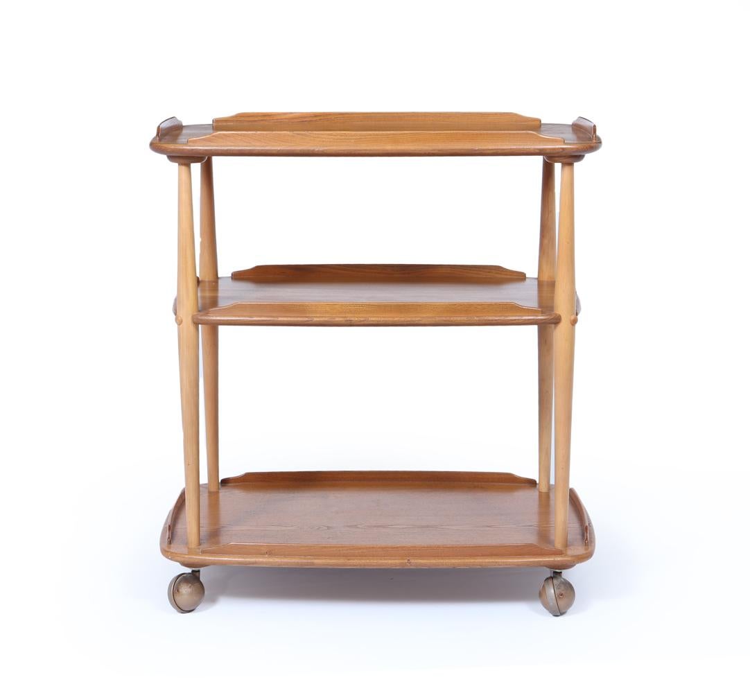 Mid-Century Modern Chariot Ercol du milieu du siècle en orme clair en vente