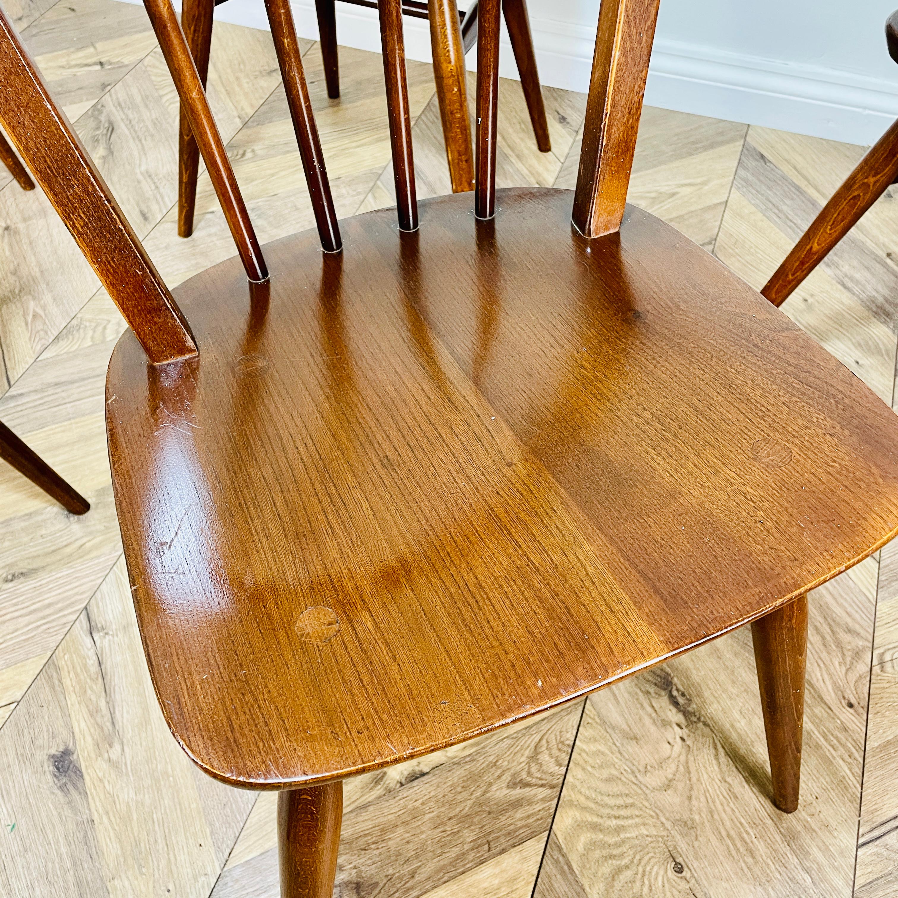 Mid-Century Ercol Windsor Model 400 Chairs, 1950s, Set of 6 4