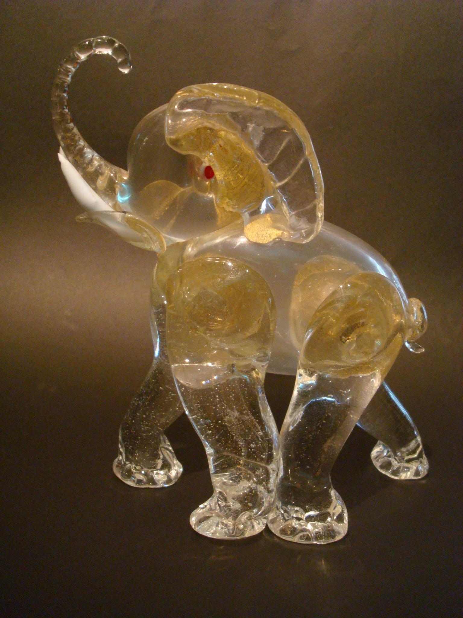 murano glass elephants