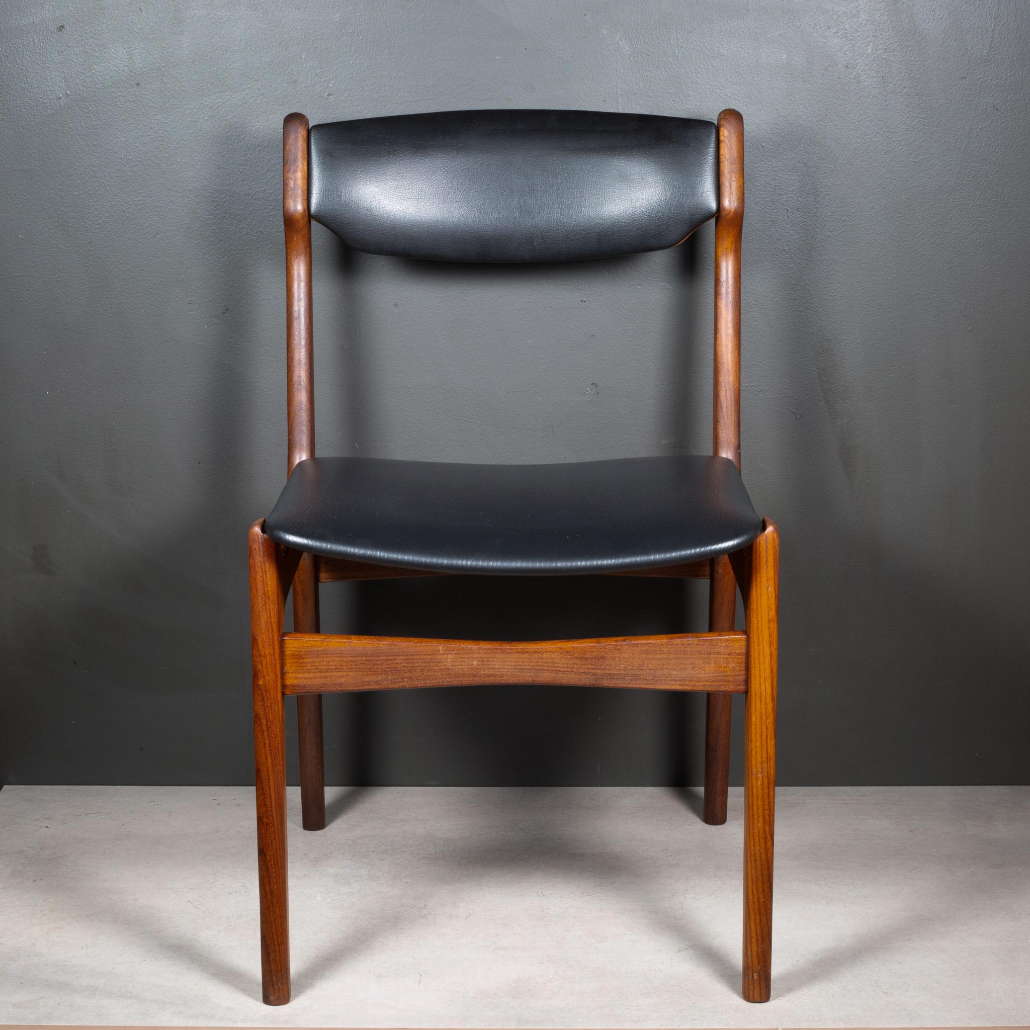 Mid-century Eric Buch Reupholstered Teak Dining Chairs c.1960 im Angebot 4