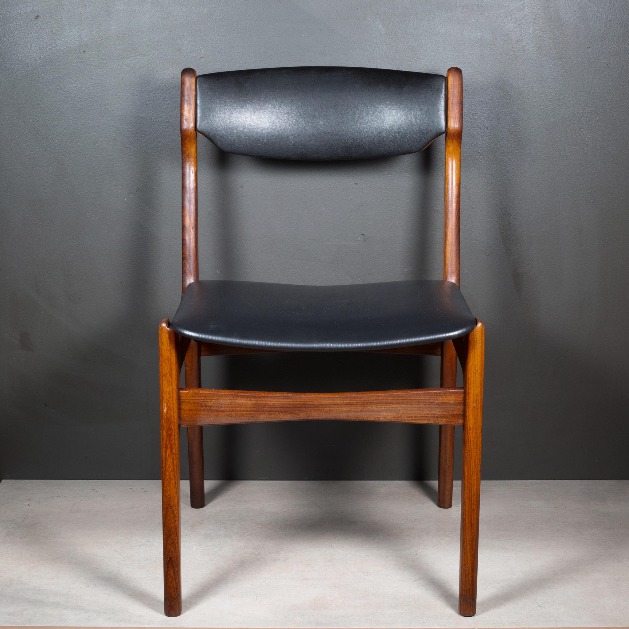 Mid-century Eric Buch Reupholstered Teak Dining Chairs c.1960 im Angebot 8