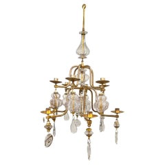 Erick Hoglund 12 Arm Gold Chandelier, Mid Century