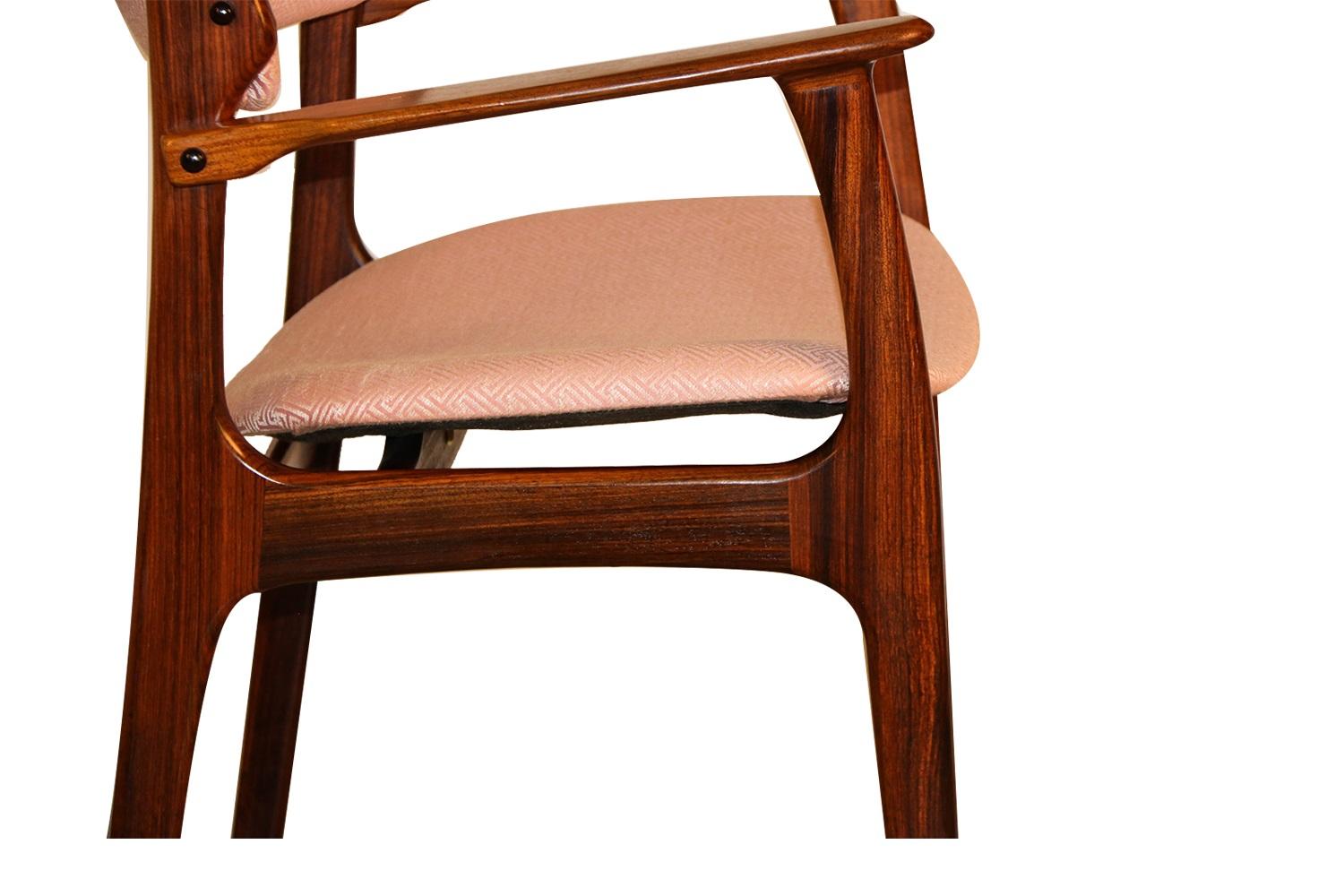 Midcentury Erik Buch for Oddense Maskinsnedkeri A/S Rosewood Dining Chairs 1