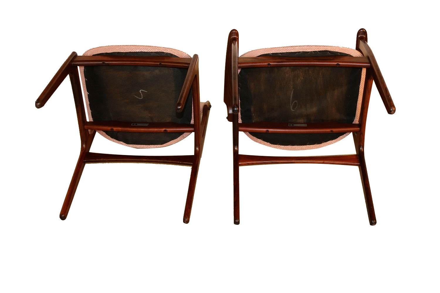 Midcentury Erik Buch for Oddense Maskinsnedkeri A/S Rosewood Dining Chairs 2
