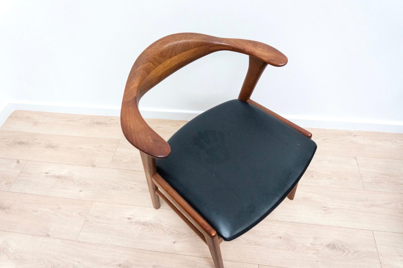 Midcentury Erik Kirksgaard Danish Teak Desk Office Chair Model 49b 5
