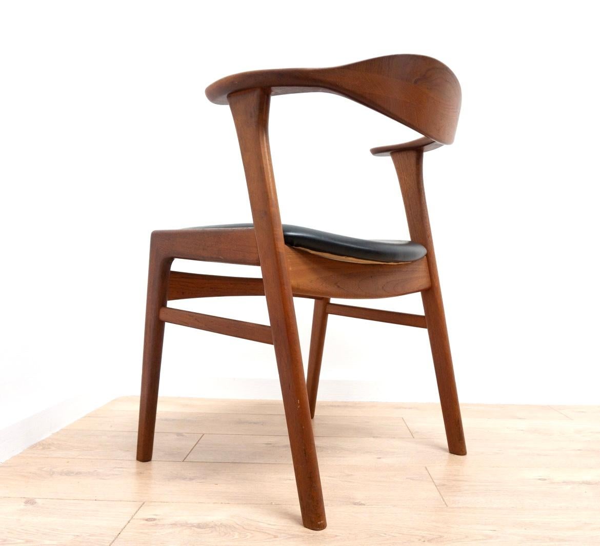 20th Century Midcentury Erik Kirksgaard Danish Teak Desk Office Chair Model 49b