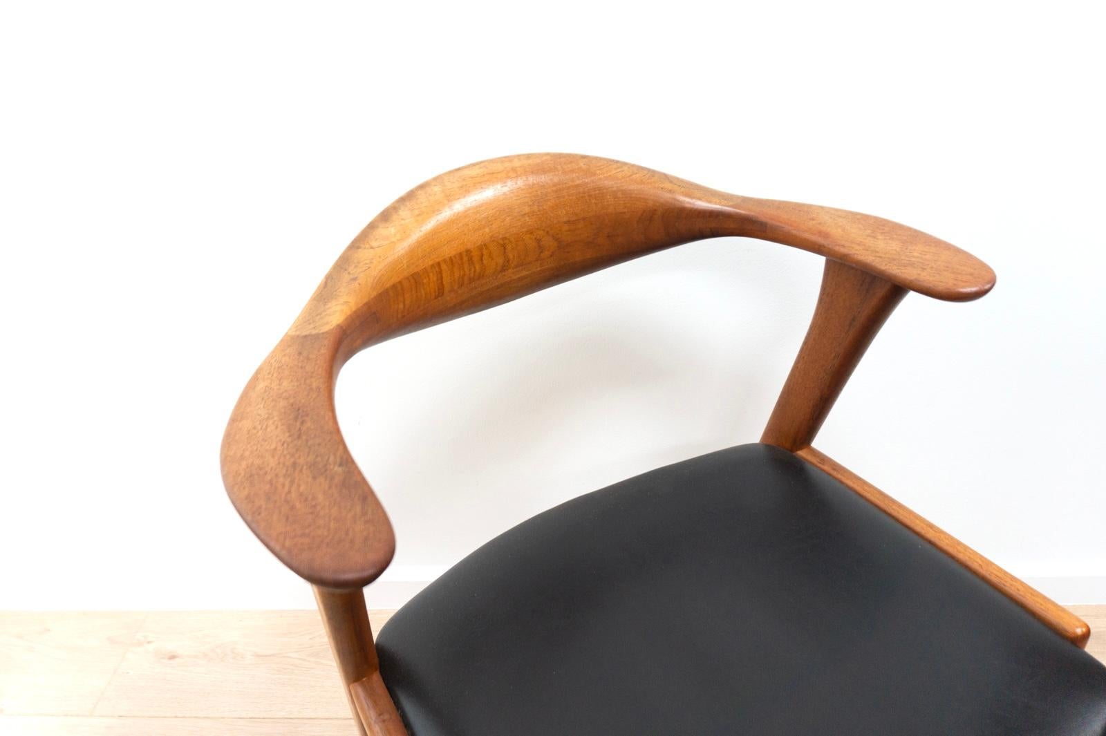 Midcentury Erik Kirksgaard Danish Teak Desk Office Chair Model 49b 4