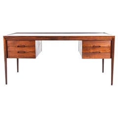 Midcentury Erik R. Hansen Desk in Rosewood for Haslev, 1960s