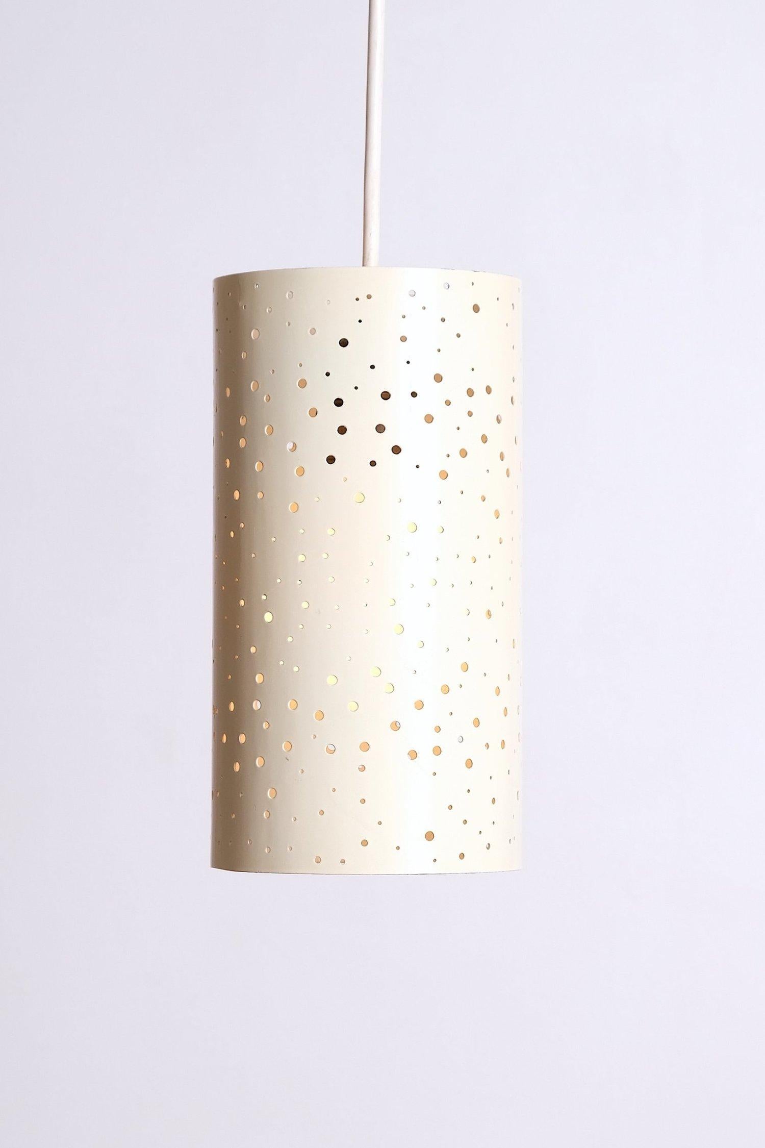 Czech Midcentury Ernst Igl Perforated Suspension Pendant For Sale