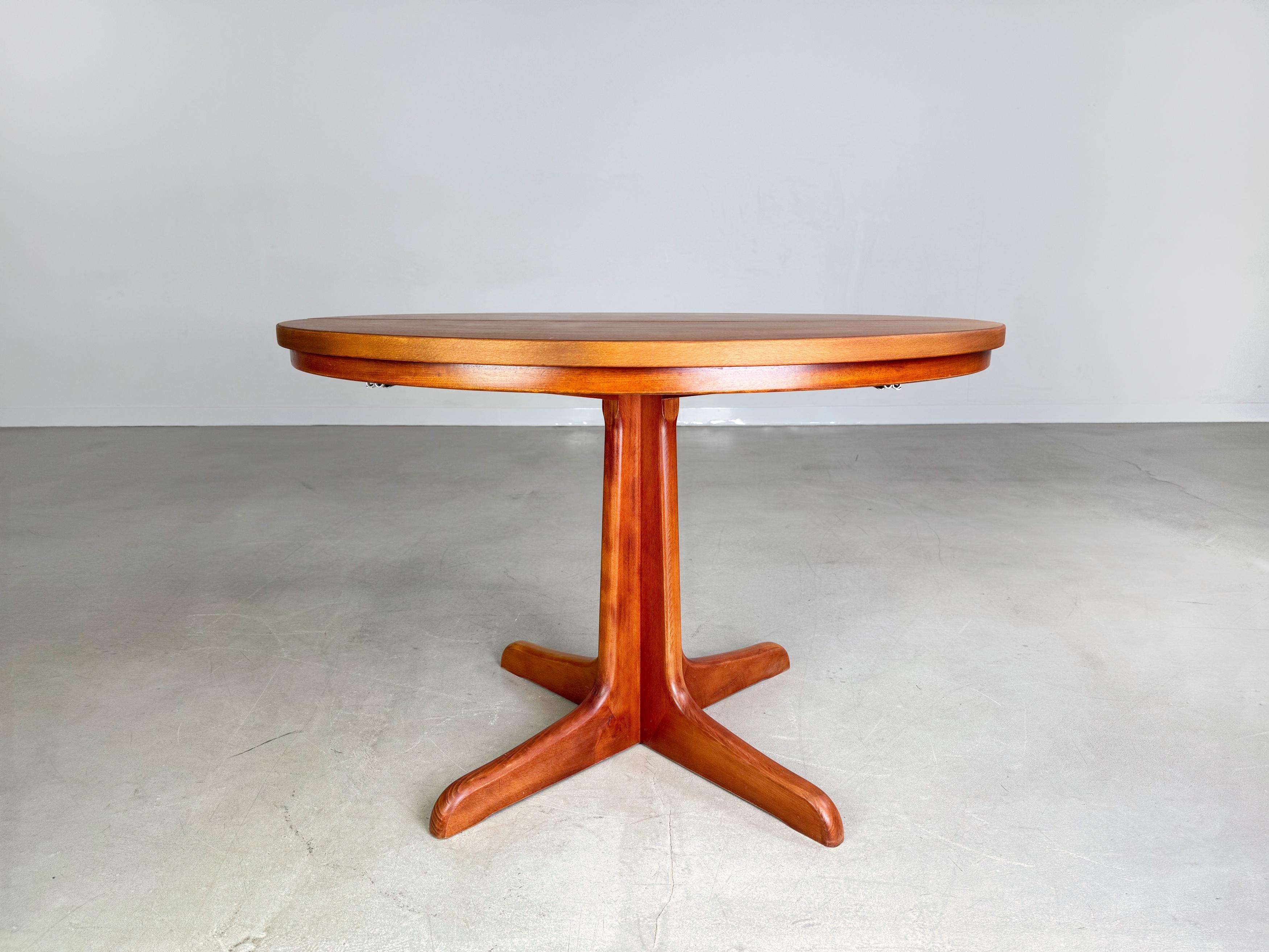 Mid Century Esstisch ausziehbar Vintage danish Teak 1950er For Sale 4