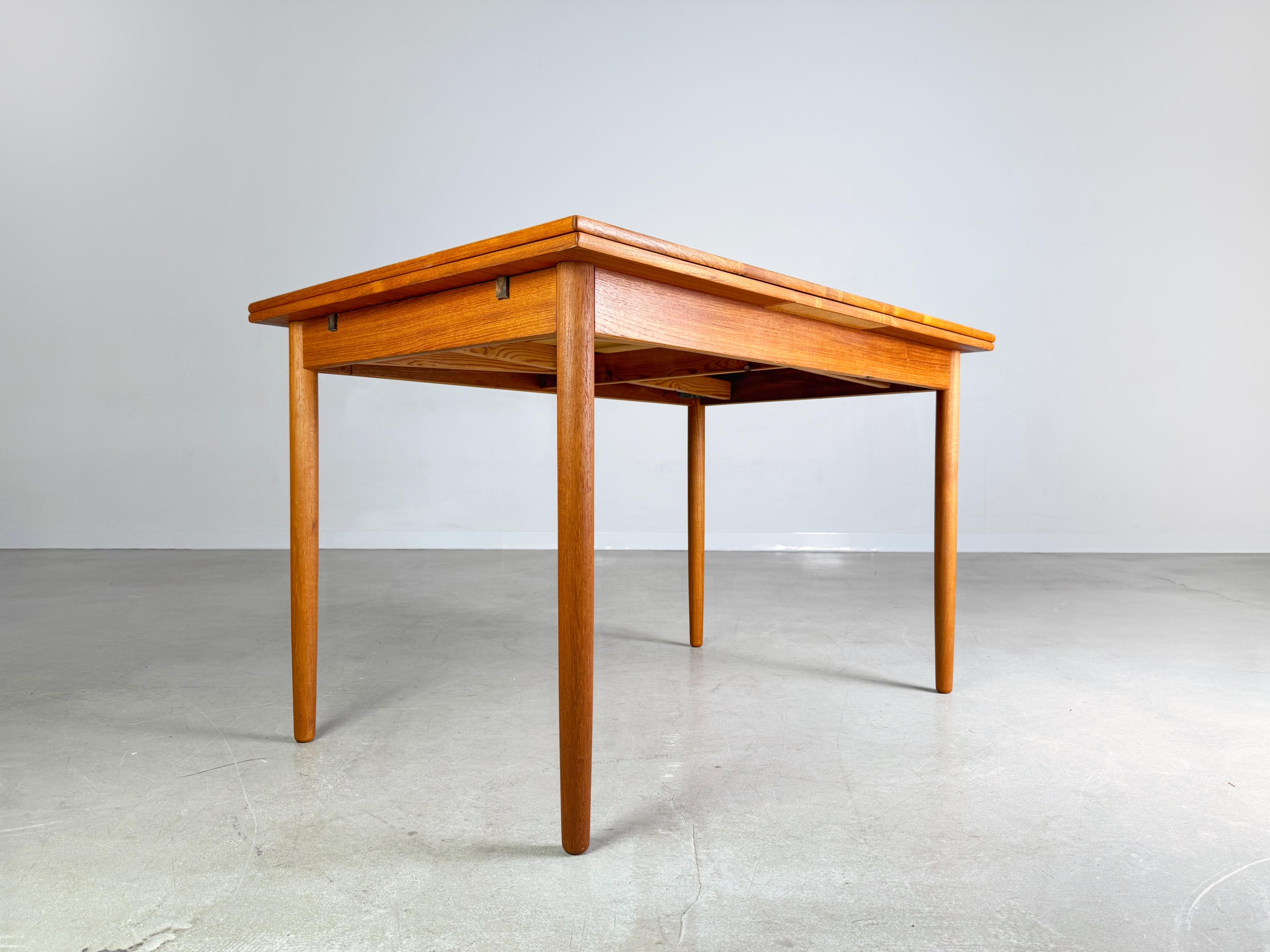 Mid Century Esstisch Teak ausziehbar 1960s Vintage Tisch in vendita 2