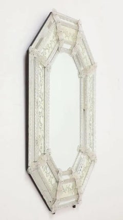 MId Century Etched Venetian Mirror