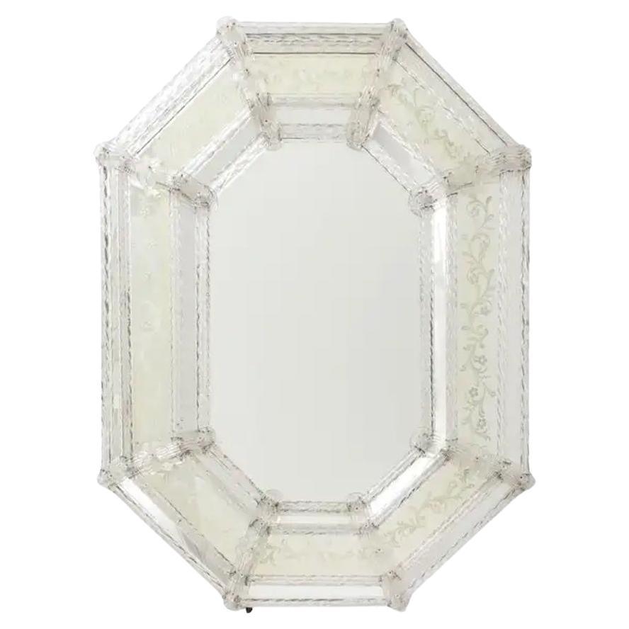 MId Century Etched Venetian Mirror