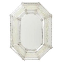 MId Century Etched Venetian Mirror