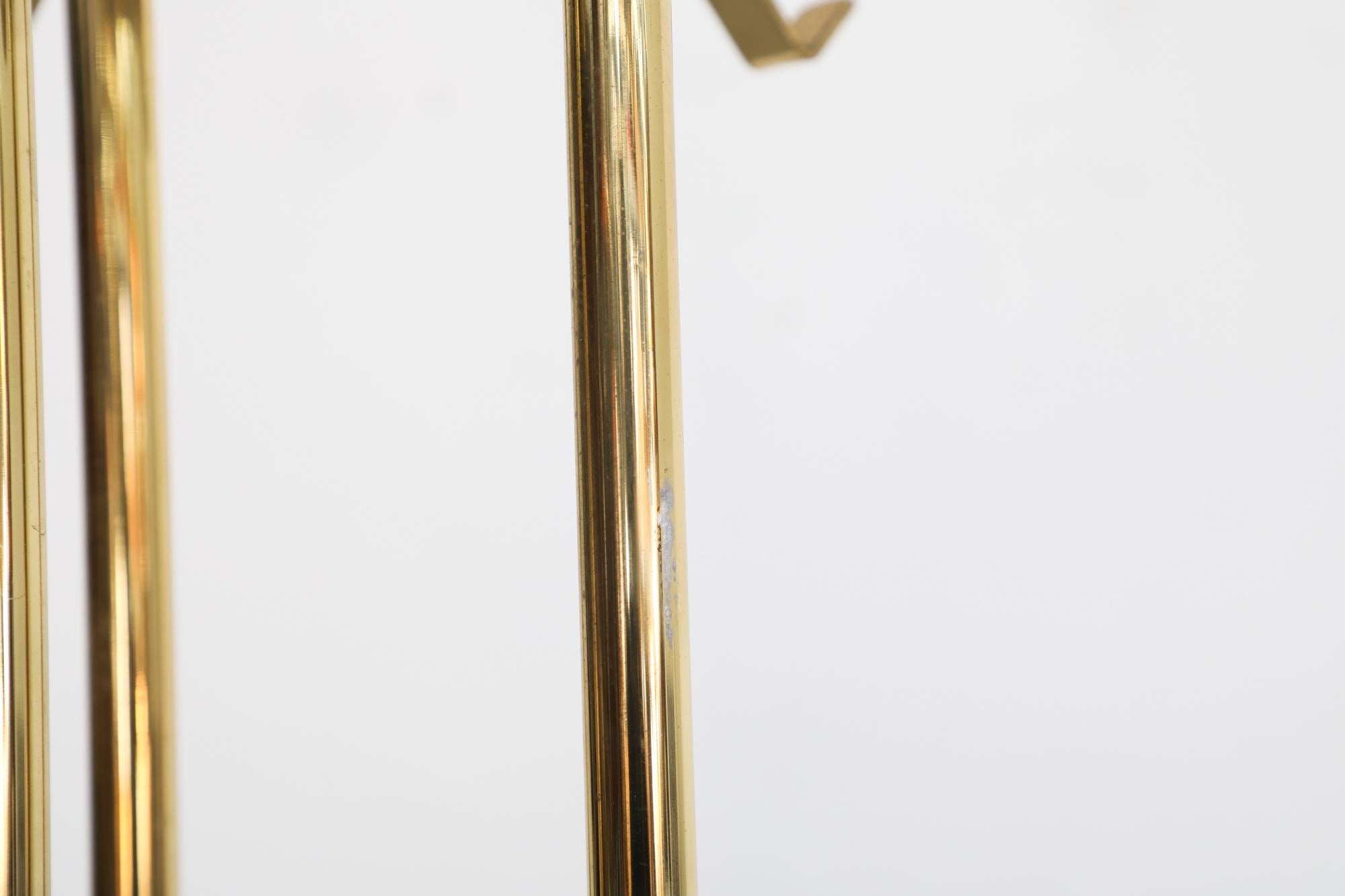 Mid-Century Ettore Sottsass Style Italian Brass and Marble Coat Tree For Sale 13