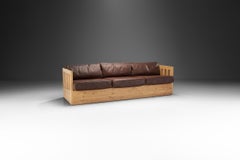 Mid-Century European Pine Wood Sofa, Europe ca 1970s