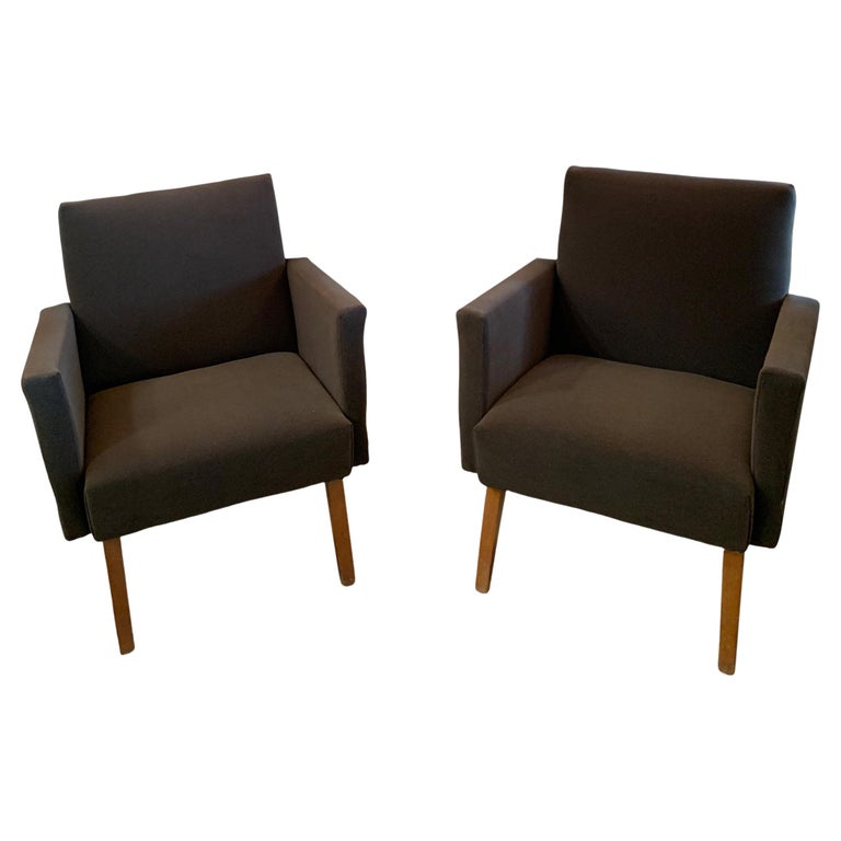 MidCentury European Velvet Armchairs For Sale at 1stDibs