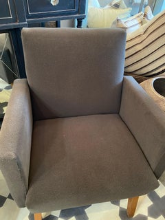 Mid-Century European Velvet Armchairs Pair