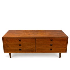 Mid Century exotic wood Danish design commode by Edmund Brouer