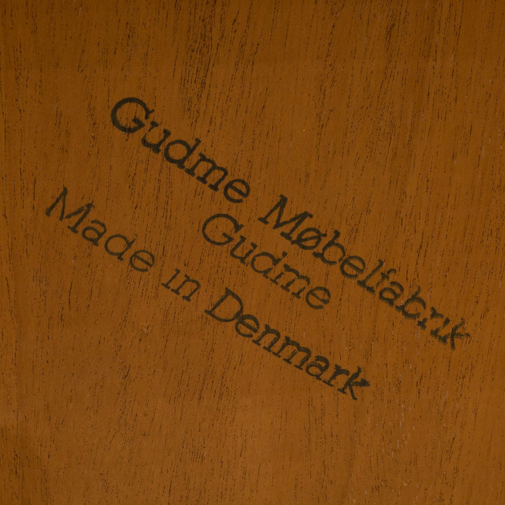 Mid-century Expandable Gudme Mobelfabrik Gudme Solid Teak Dining Table c.1960 5