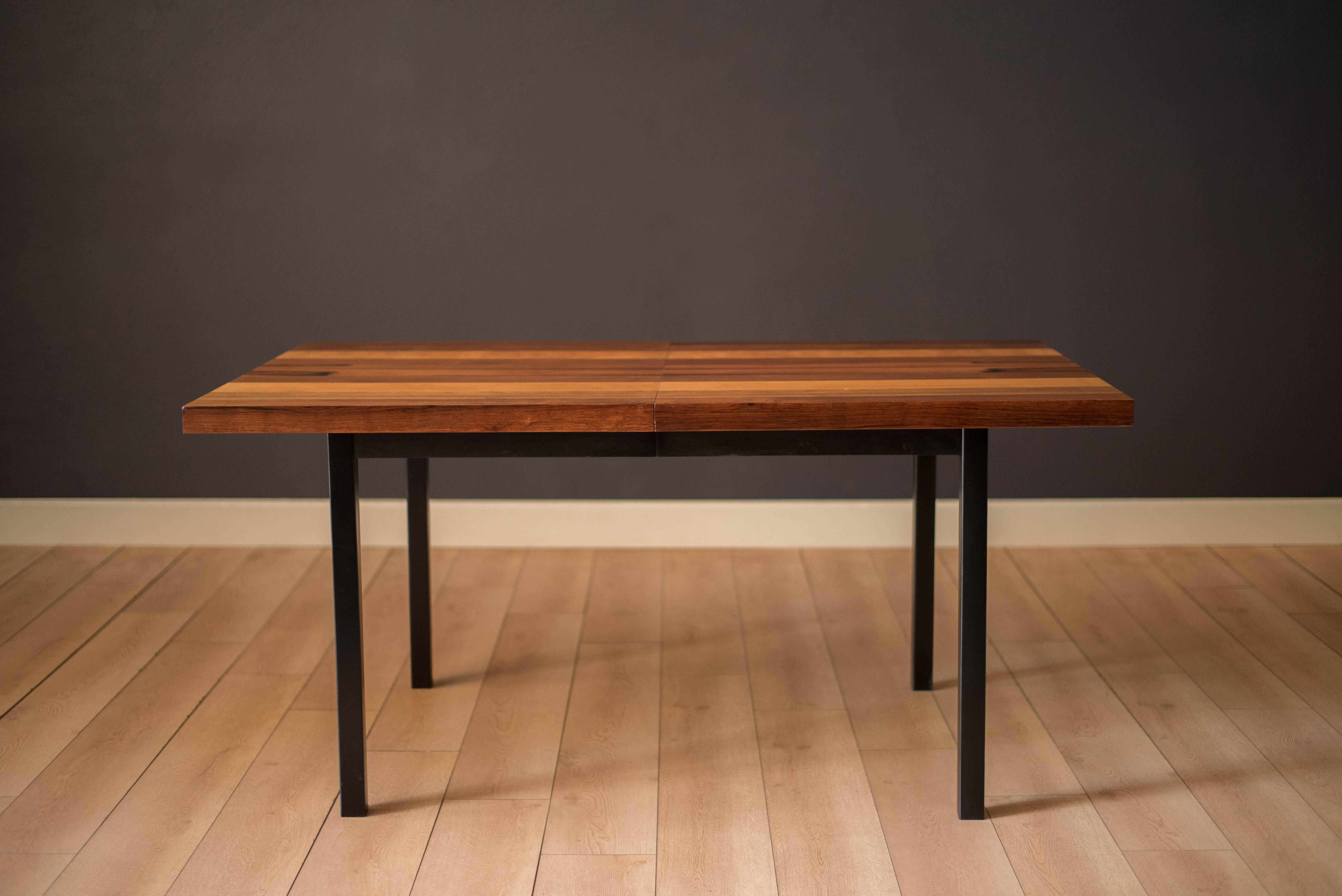 Mid Century Expandable Milo Baughman Dining Table for Directional In Good Condition In San Jose, CA
