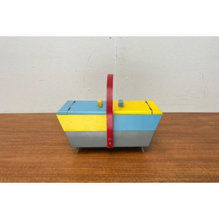 Mid-Century Expandable Sewing Tool Box, 1960s For Sale 5
