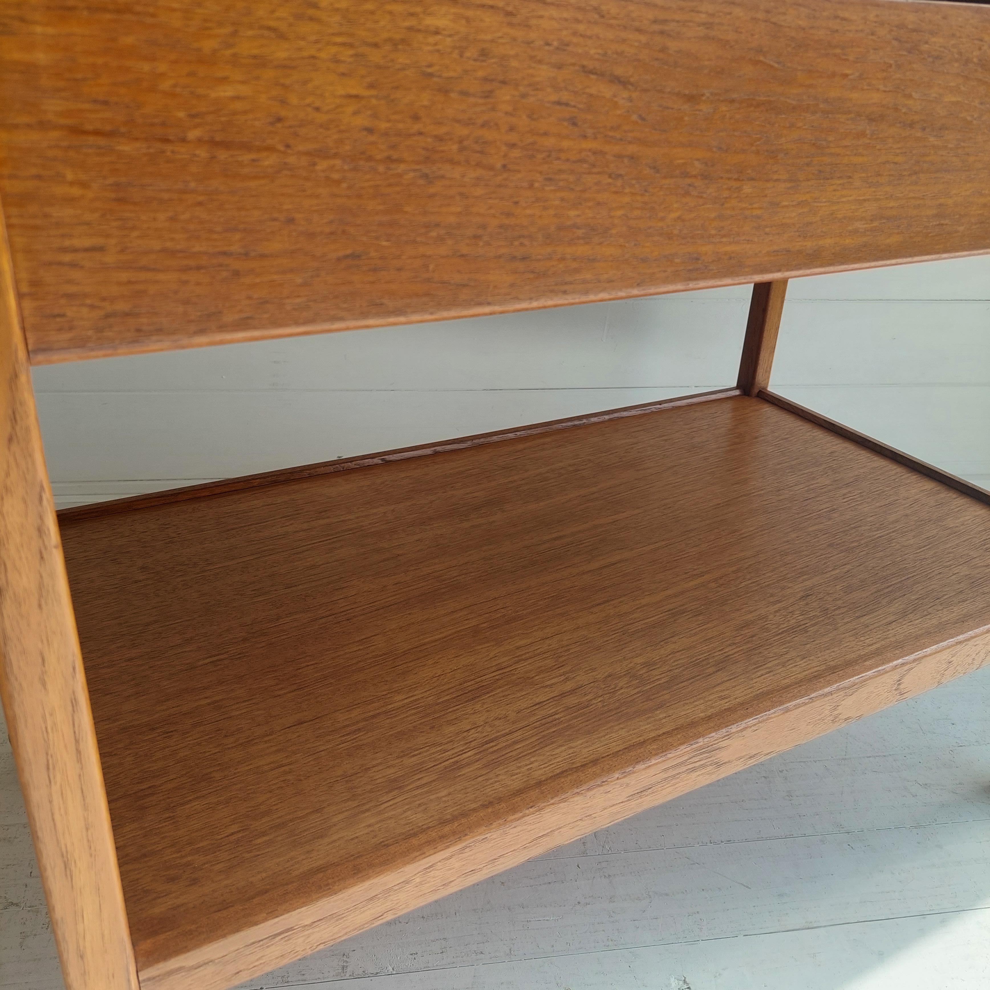 Midcentury Expandable Teak Bar Cart Trolley Kurt Ostervig Danish Style 70s 4