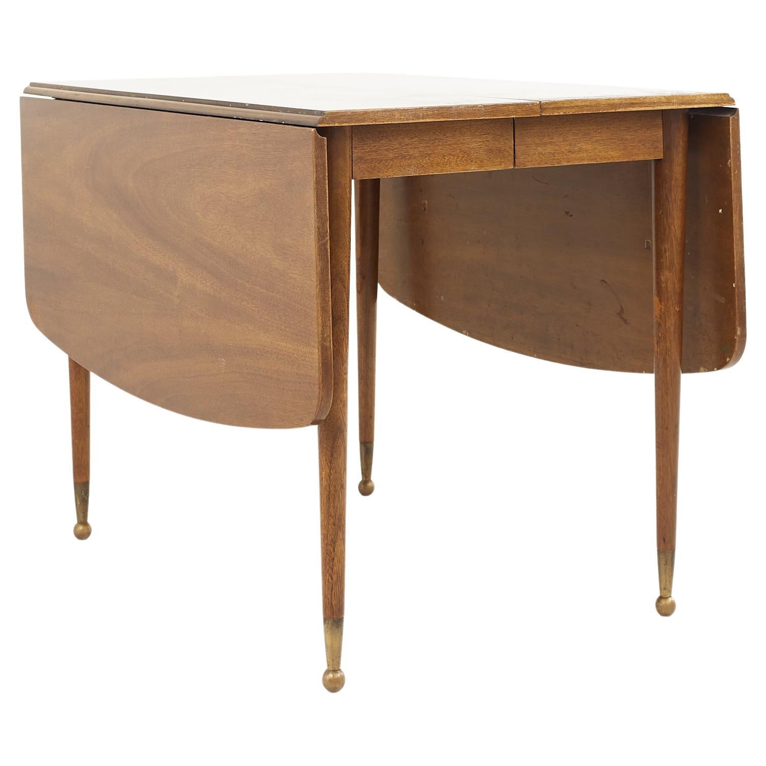 Danish Walnut Dropleaf Dining Table at 1stDibs