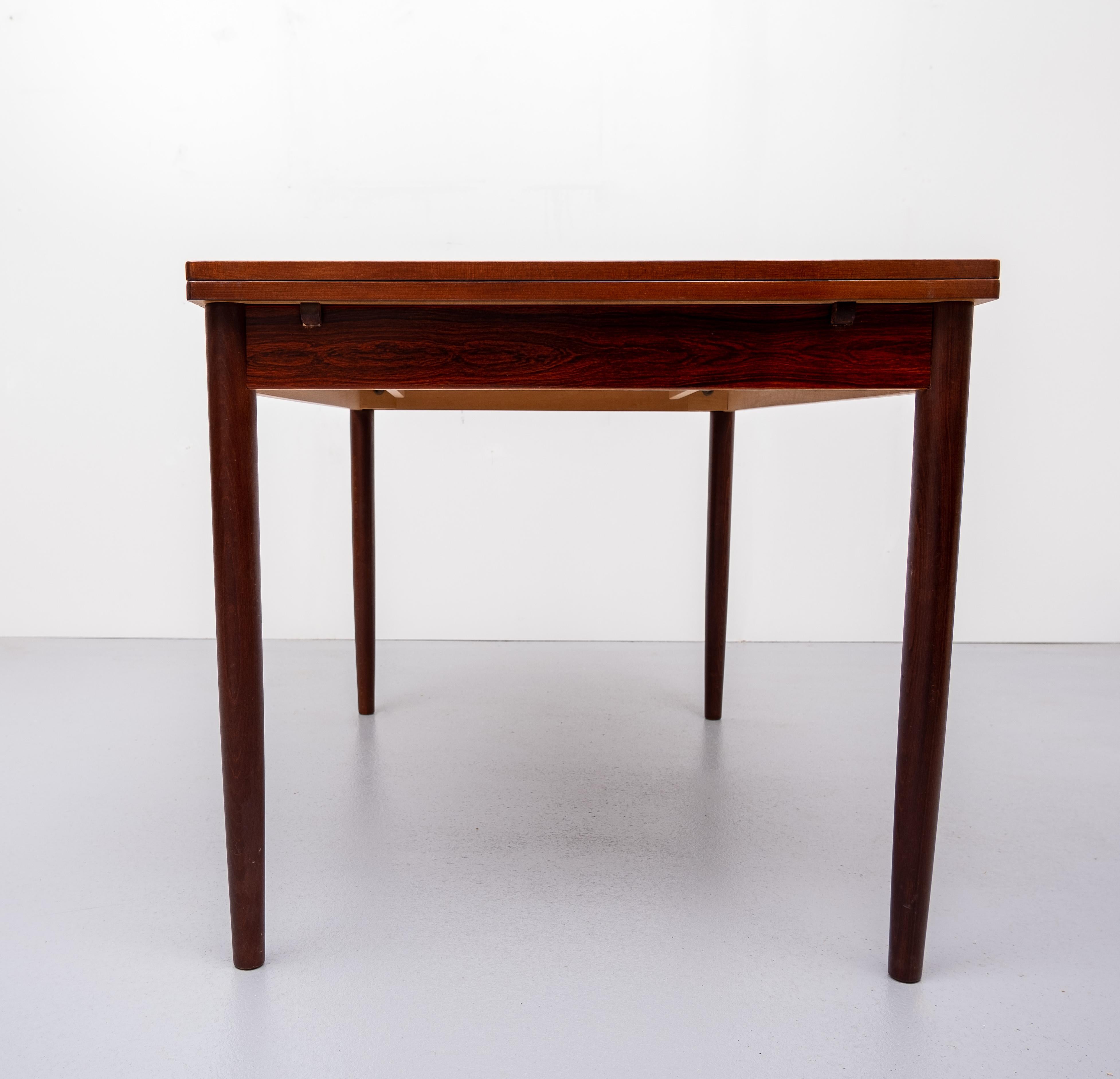 Wood Mid Century Expendable wooden Dining Table, 1960s For Sale