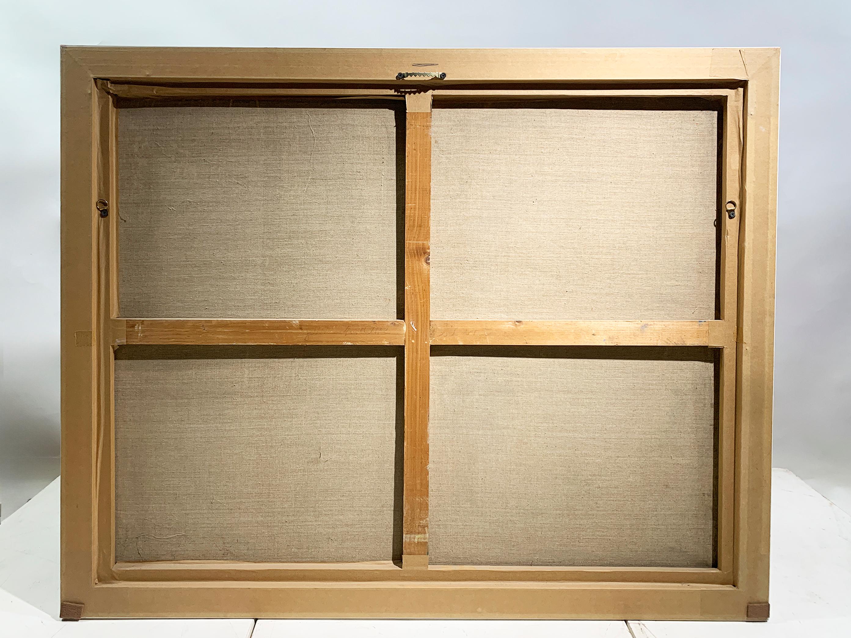 Expressionistisches figuratives Gemälde aus der Mitte des Jahrhunderts, signiert 