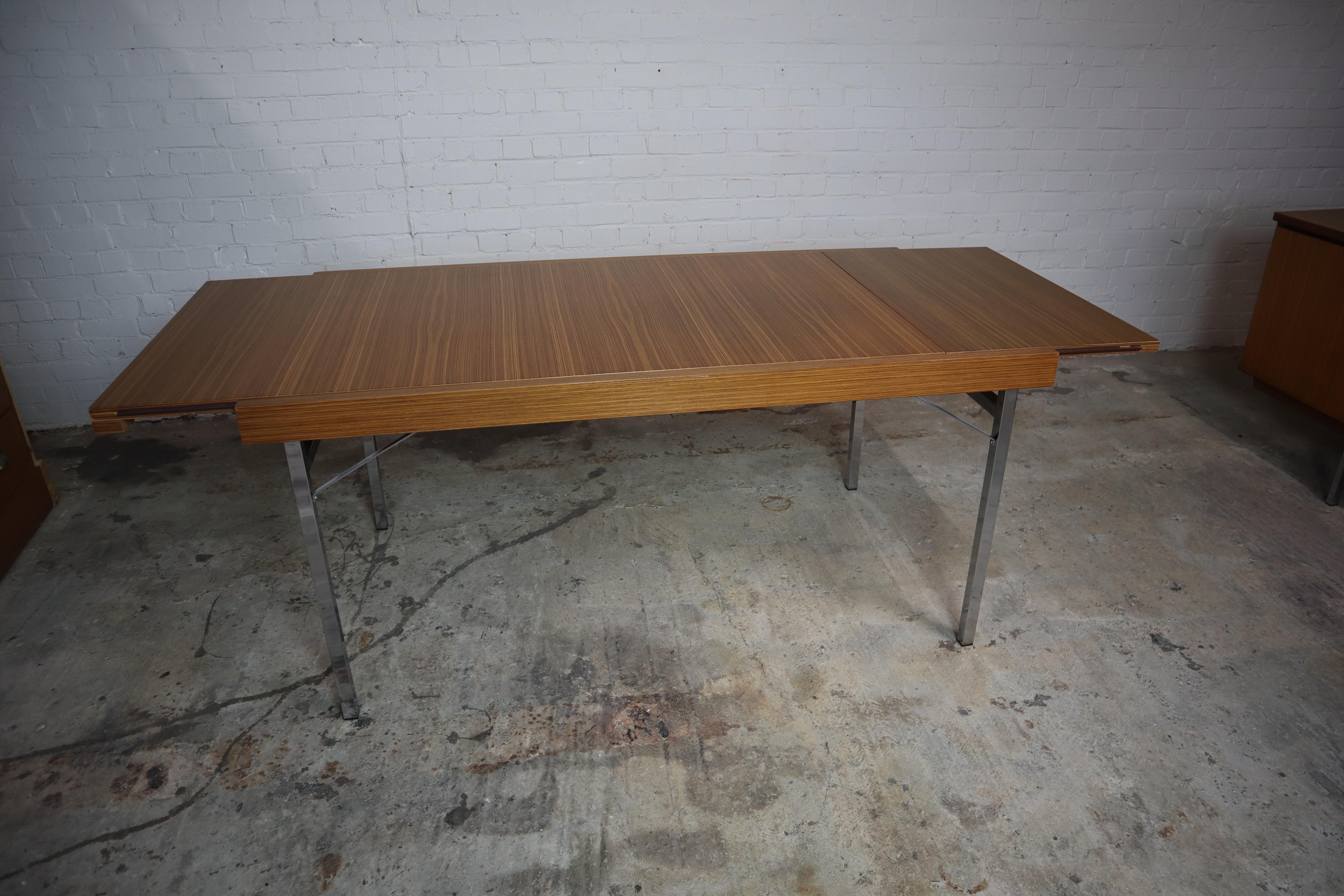 Midcentury Extendable Dining Table, attributed to Pieter De Bruyne for V-form 4