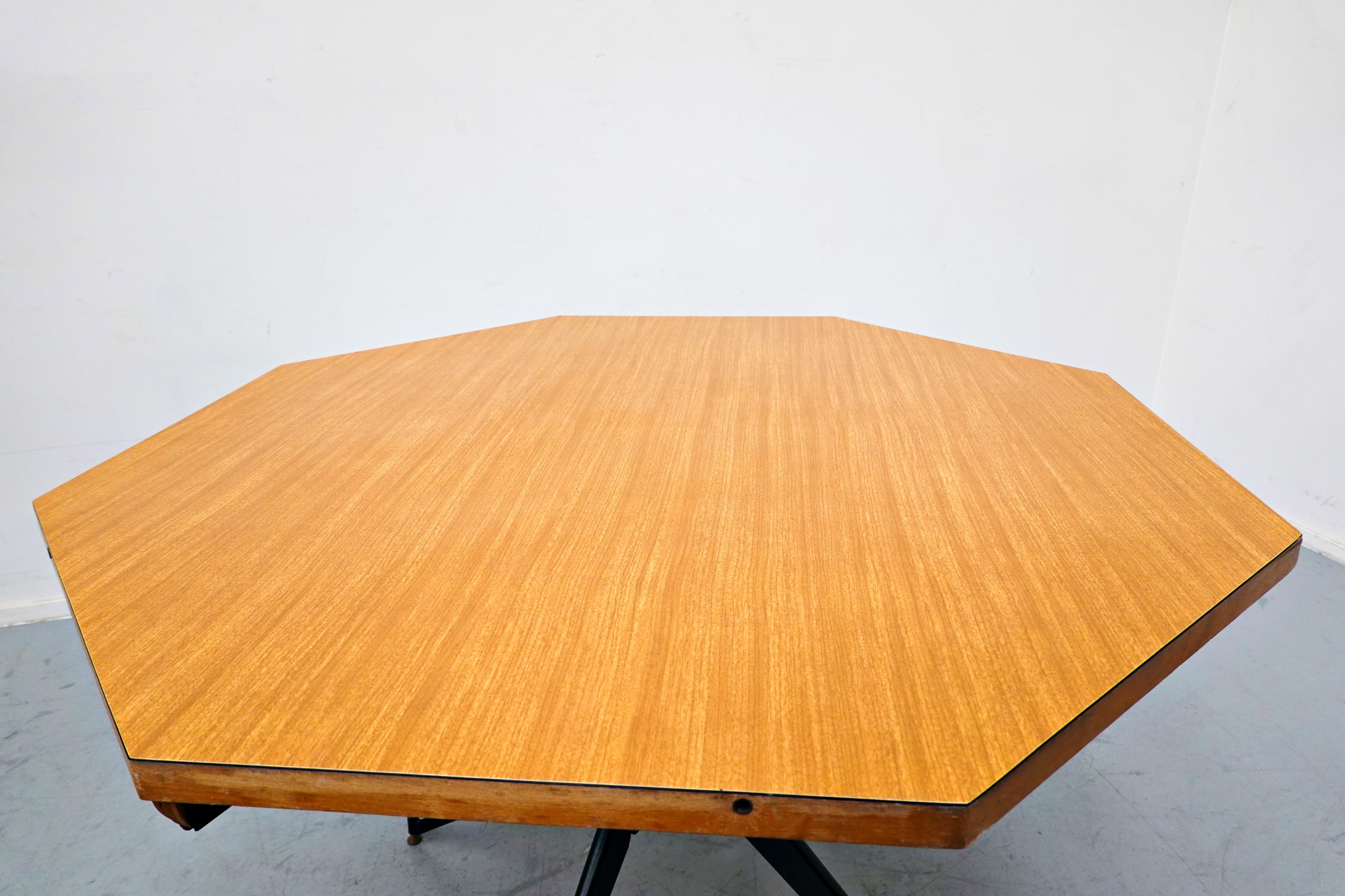 Wood Mid-Century Extendable Dining Table by Carlo Ratti, 1960s