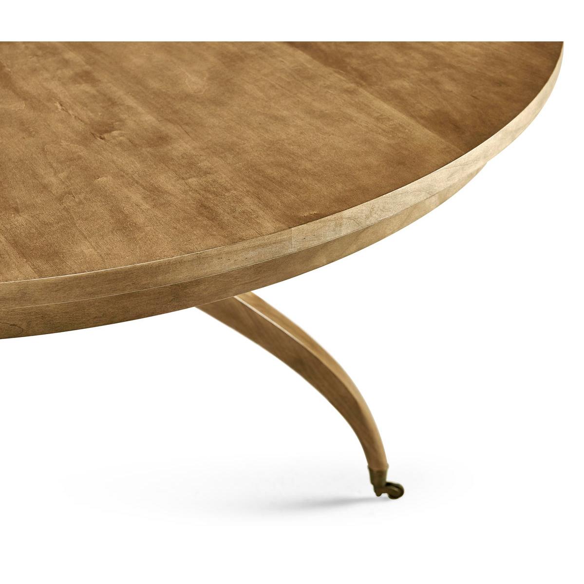 Contemporary Mid Century Extendable Dining Table - Cherry For Sale