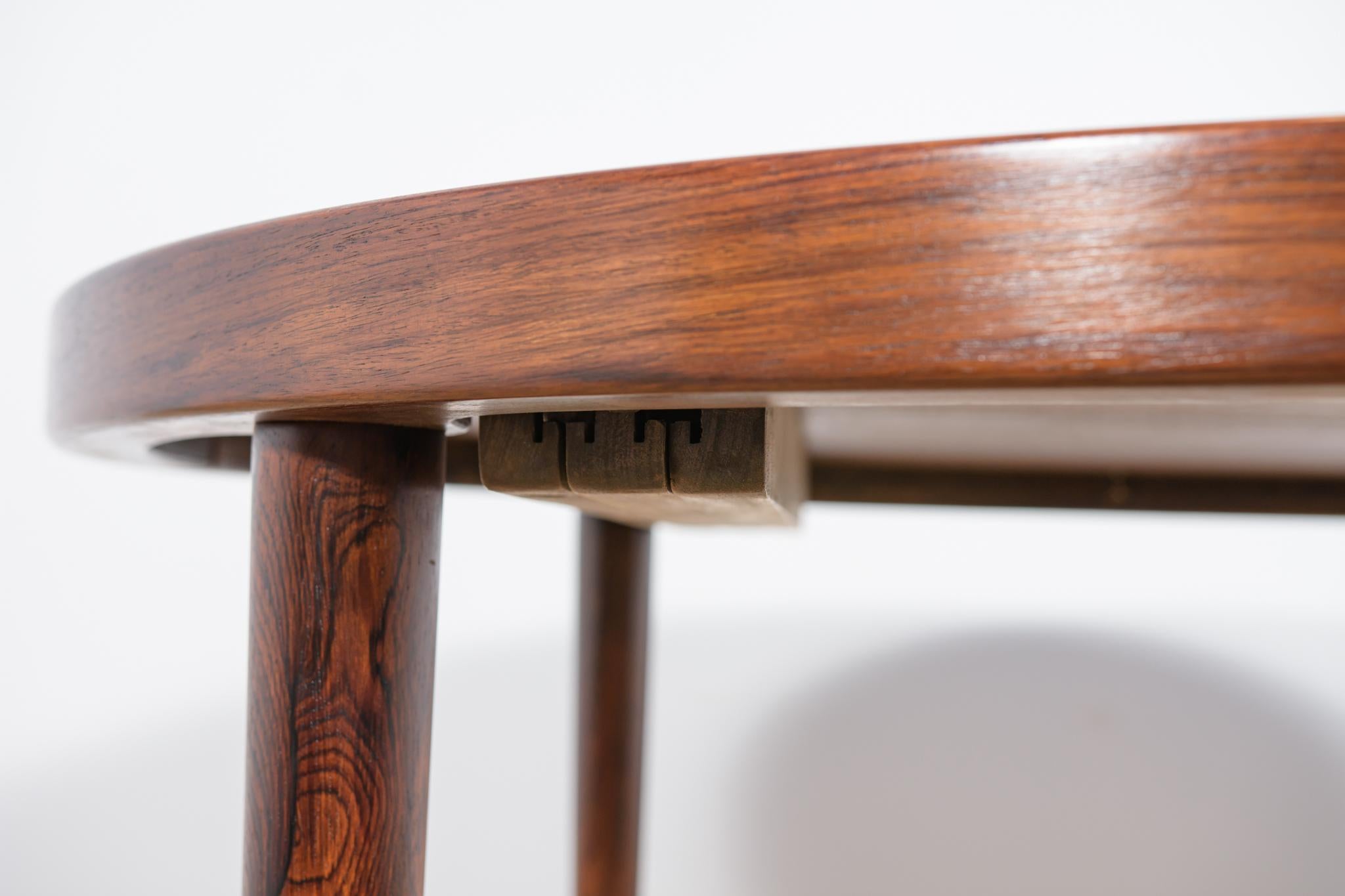  Mid-Century Extendable Rosewood Dining Table by Kai Kristiansen for Feldballes  For Sale 9