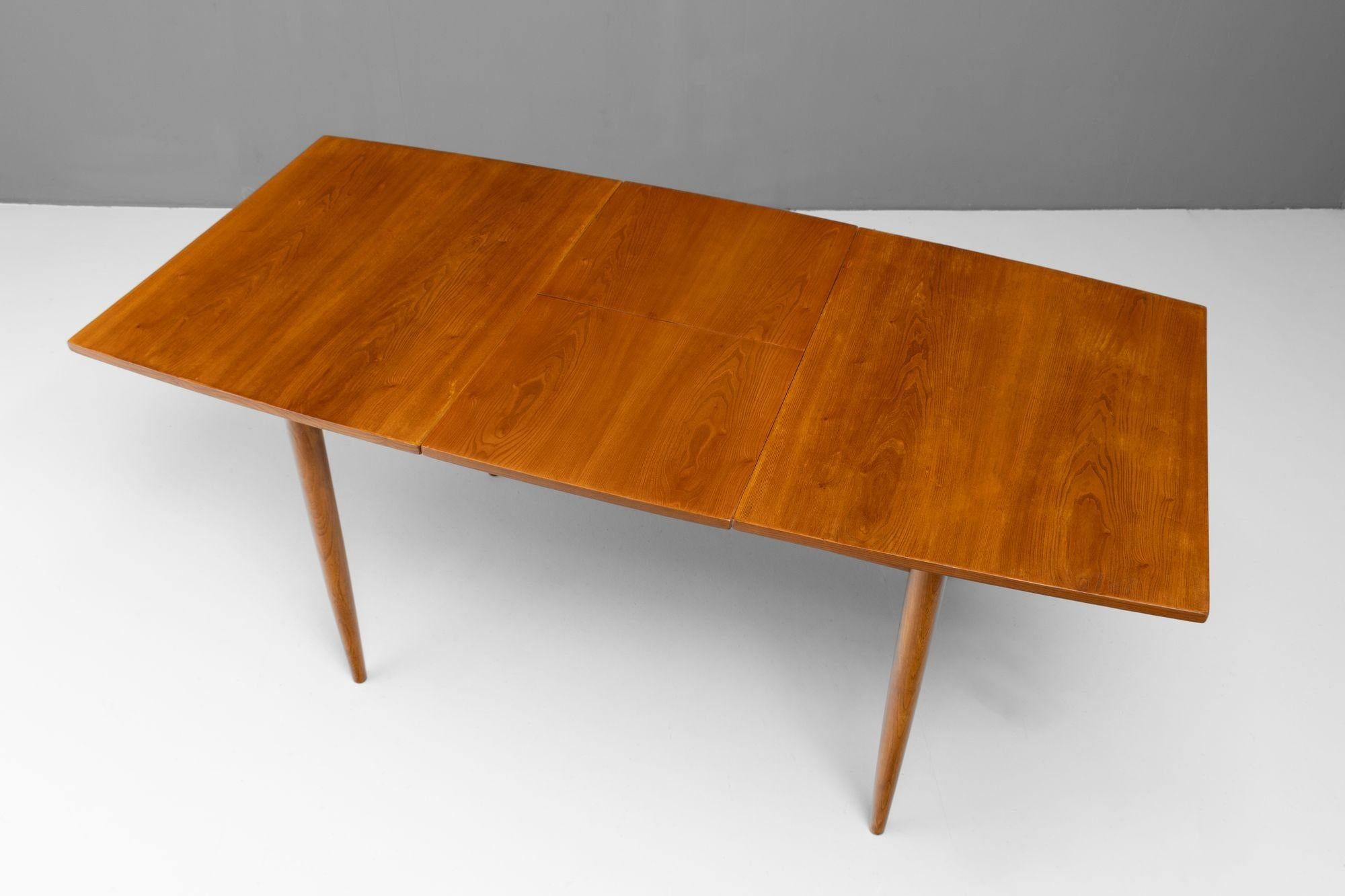 Hêtre Mid-Century Extending Dining Table en vente