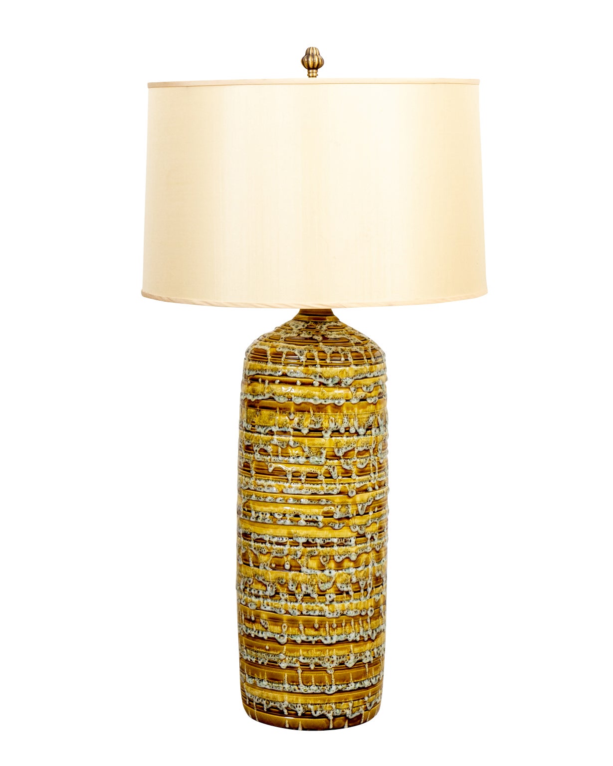 Mid-Century Extra Large Glazed Ceramic Lamp