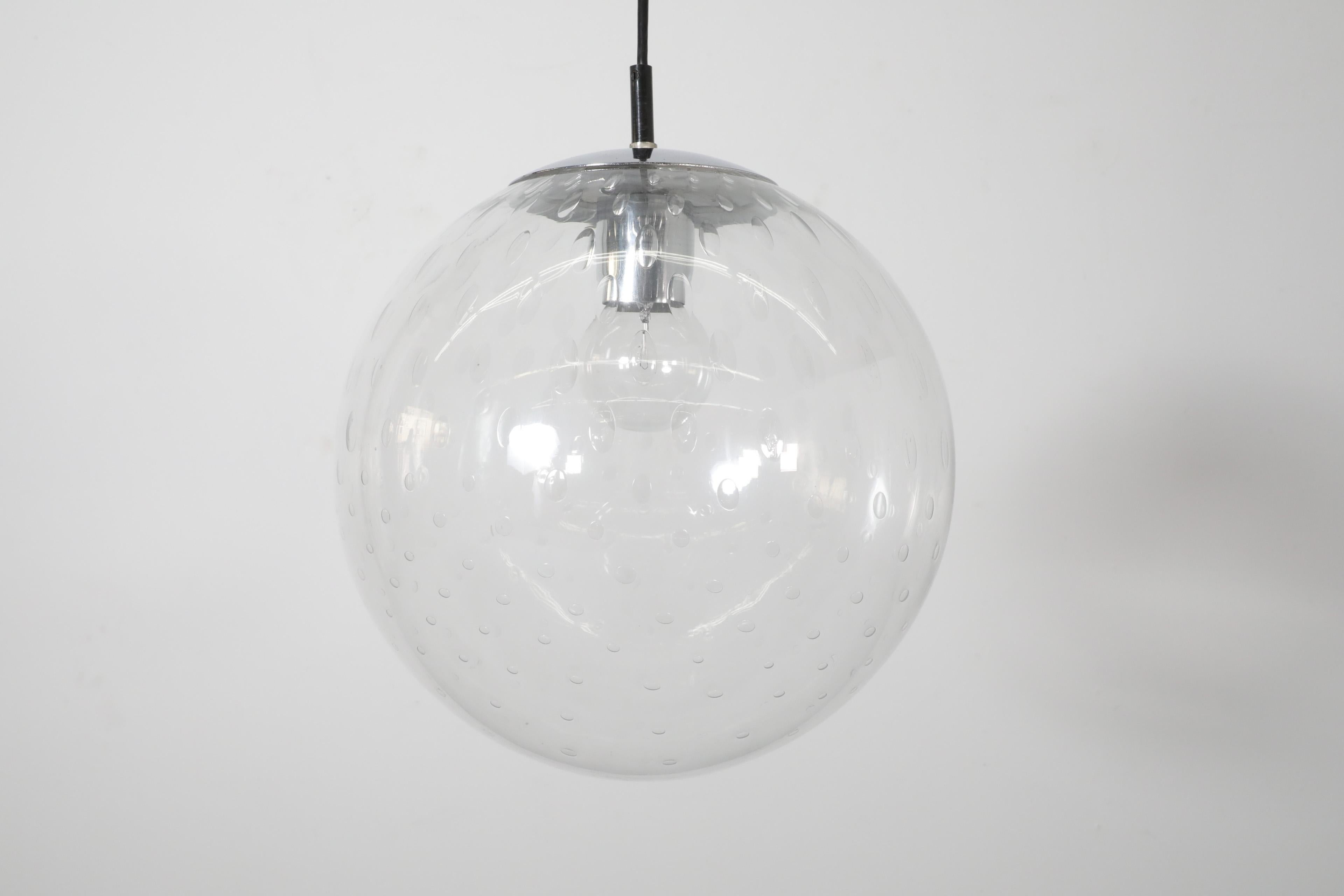 Mid-20th Century Mid-Century Extra Large RAAK Blown Glass Pendant Lamp For Sale