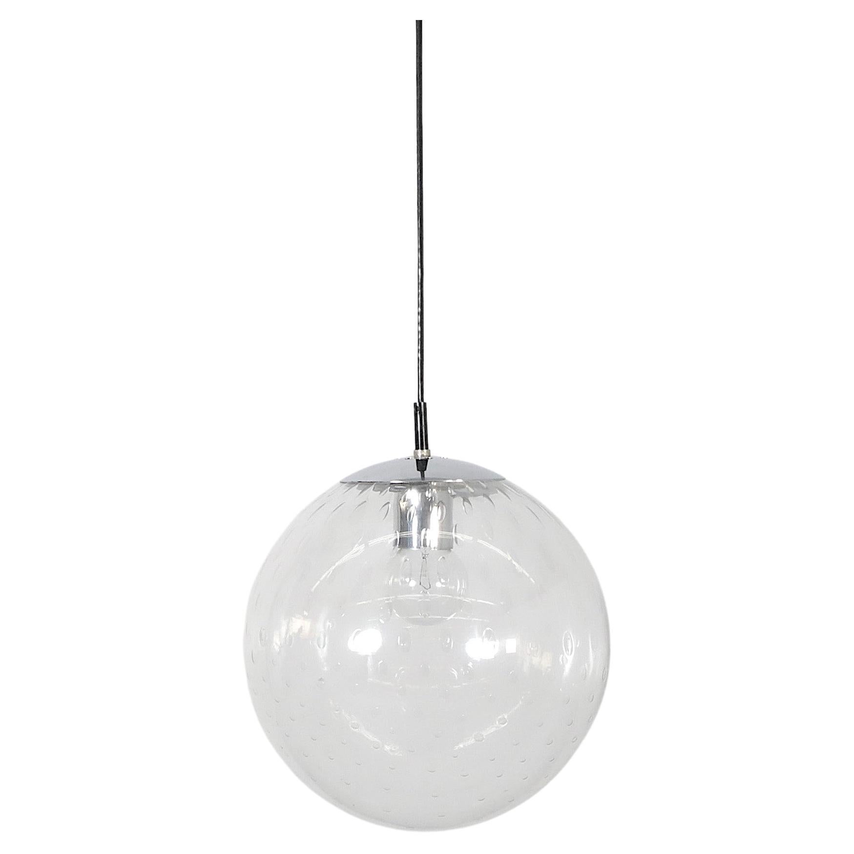 Mid-Century Extra Large RAAK Blown Glass Pendant Lamp For Sale