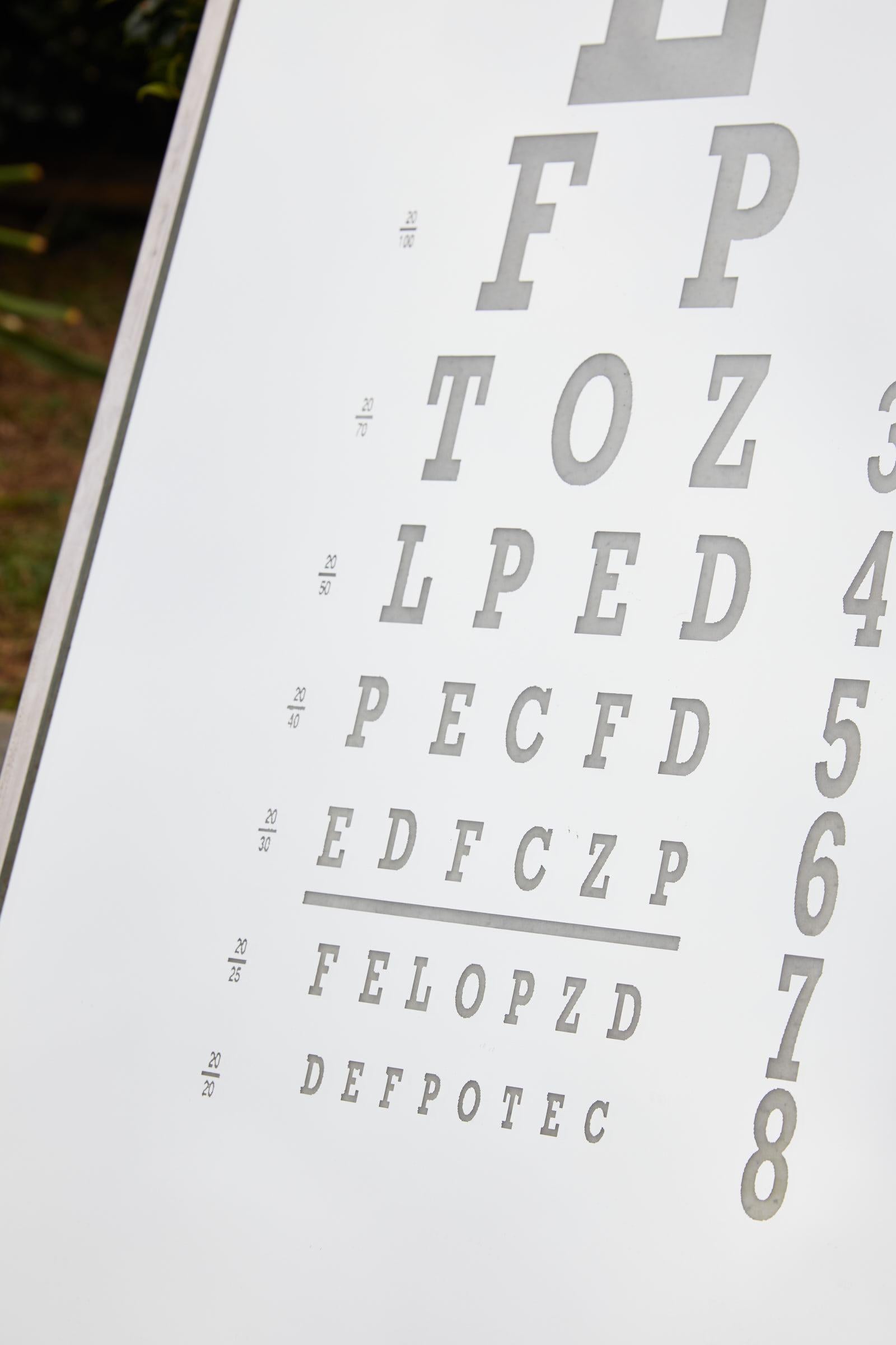 Midcentury Eye Chart Mirror 1