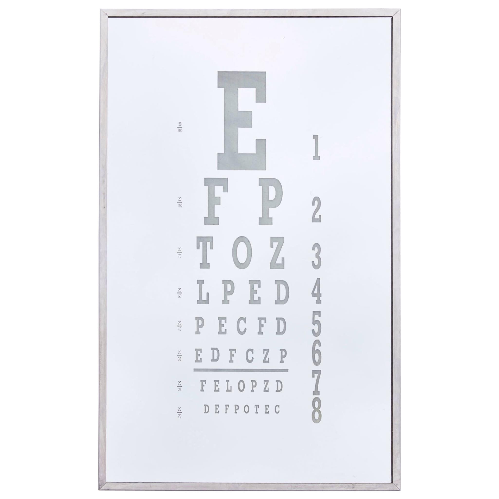 Midcentury Eye Chart Mirror