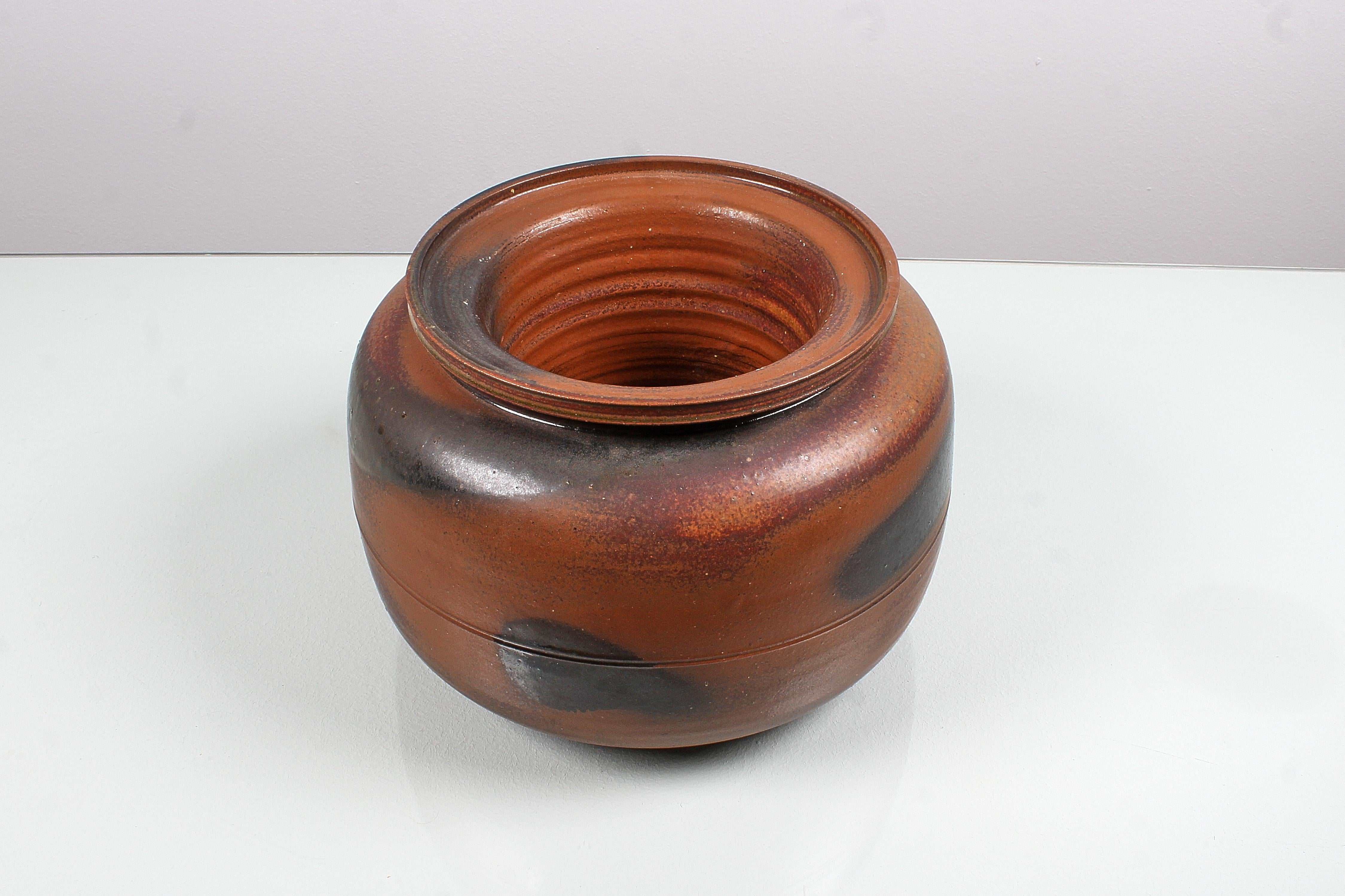 Modern Mid-Century F. Bucci for L.P. Ceramic Cachepot - Centerpiece Bowl 70s Italy For Sale