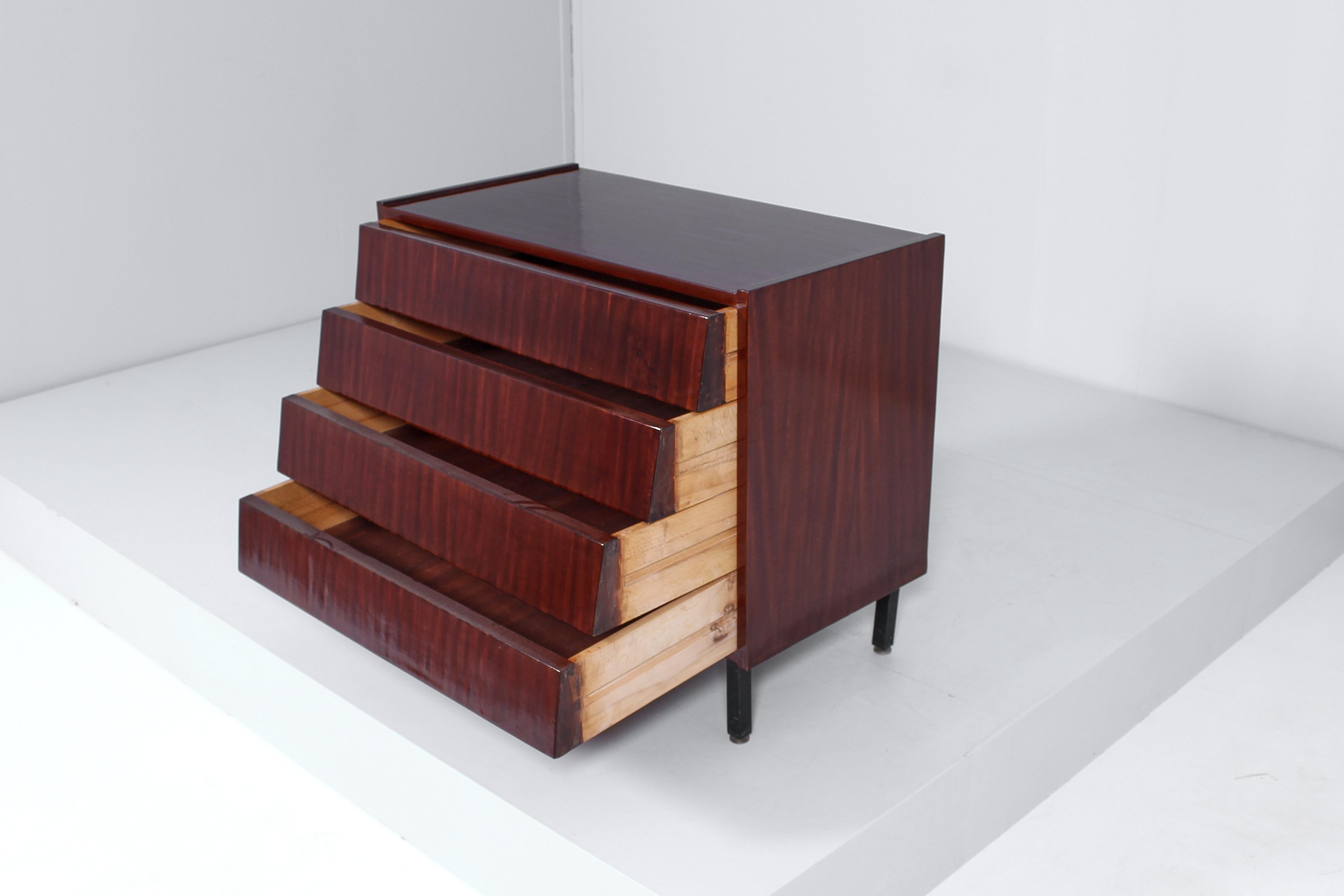 Italian Midcentury F. Graffi for Home Torino Wooden Chest of Drawers, Italy, 60s For Sale