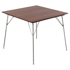 Vintage Midcentury F. Knoll for Knoll Int. Wooden Folding Square Table, Italy 60s