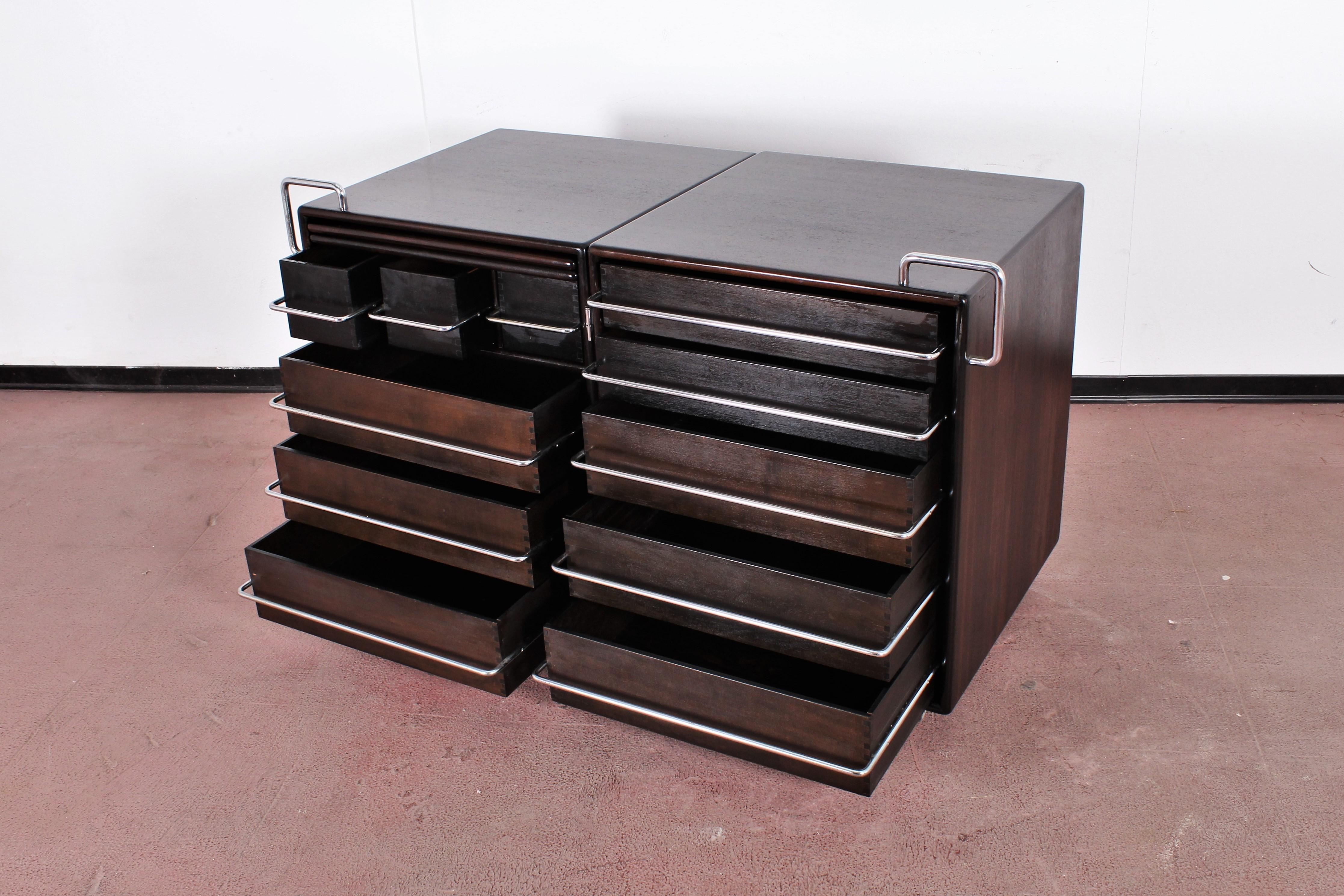 Mid-Century F. Lenci Bernini Chest of Drawers with Dressing Table, Italy 70s In Good Condition In Palermo, IT